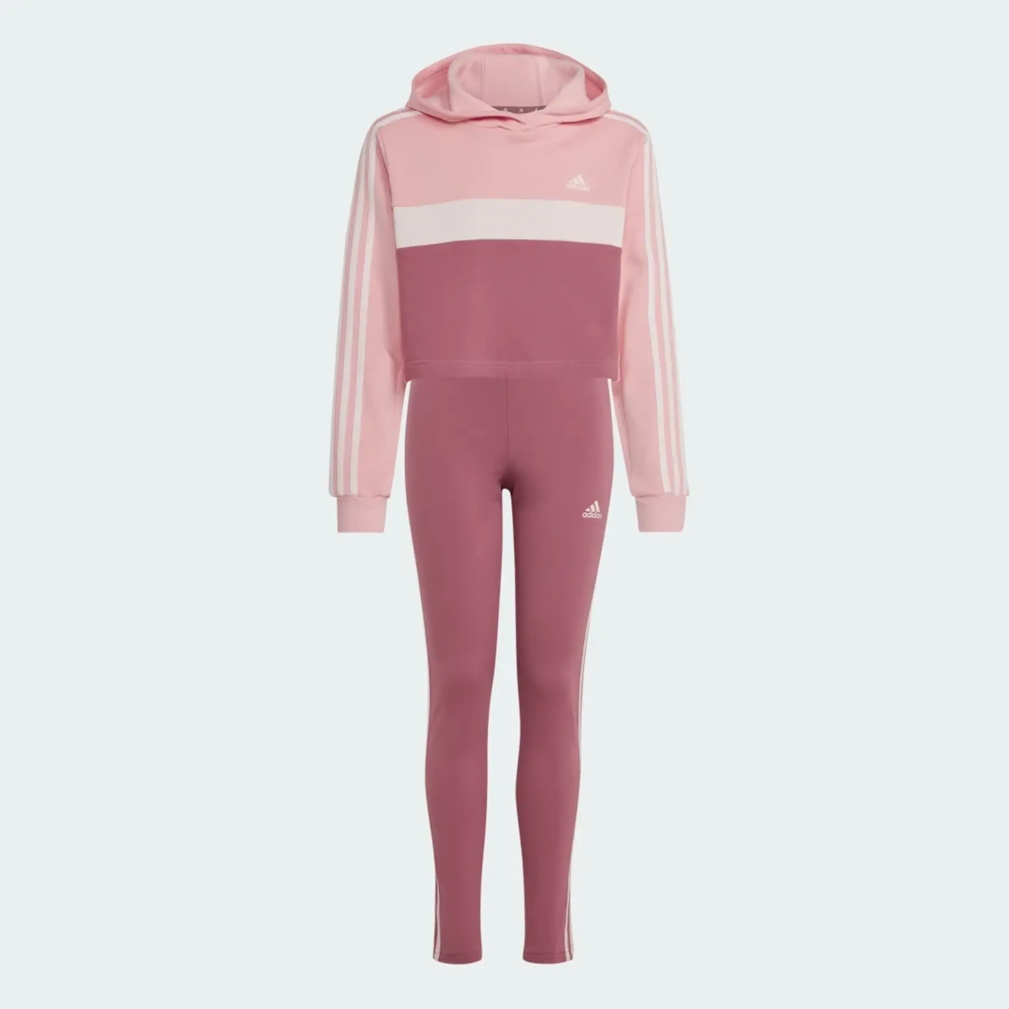 adidas Tiberio 3-Stripes Colorblock Fleece Leggings Set Kids