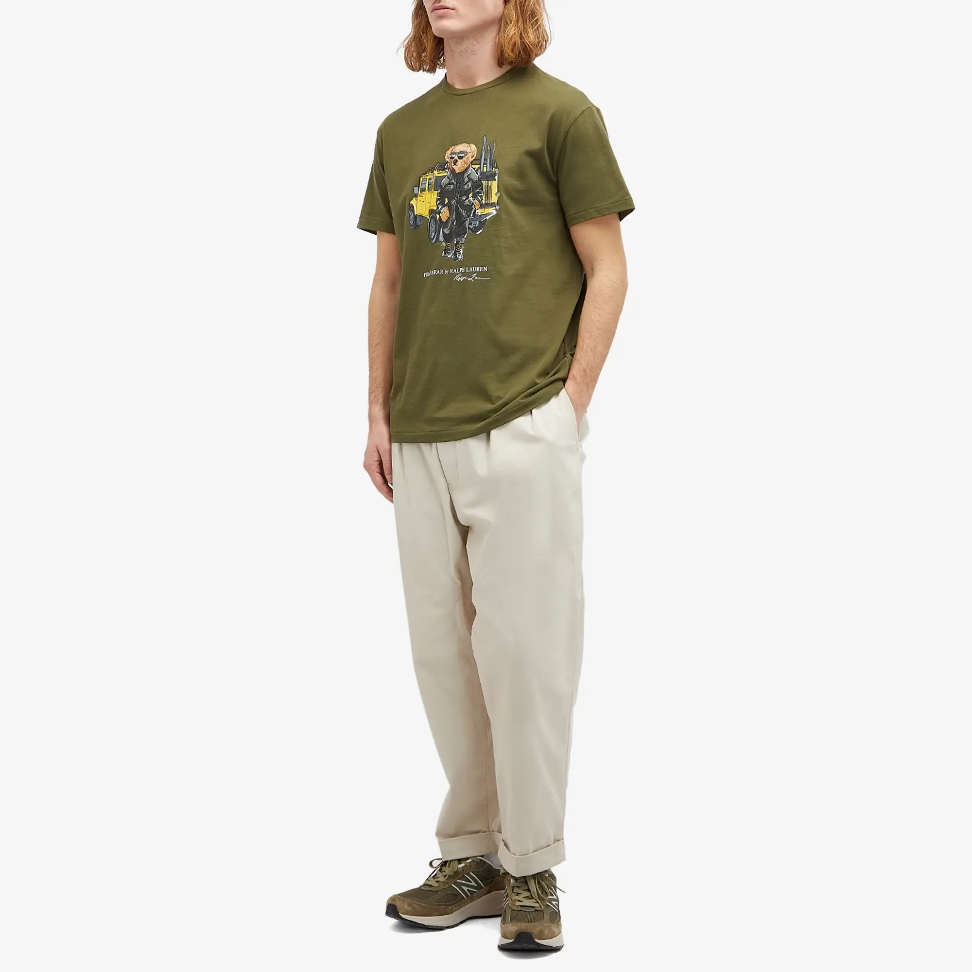 Polo Ralph Lauren Men's Defender Bear T-Shirt Cr24 New Olive Defender Bear