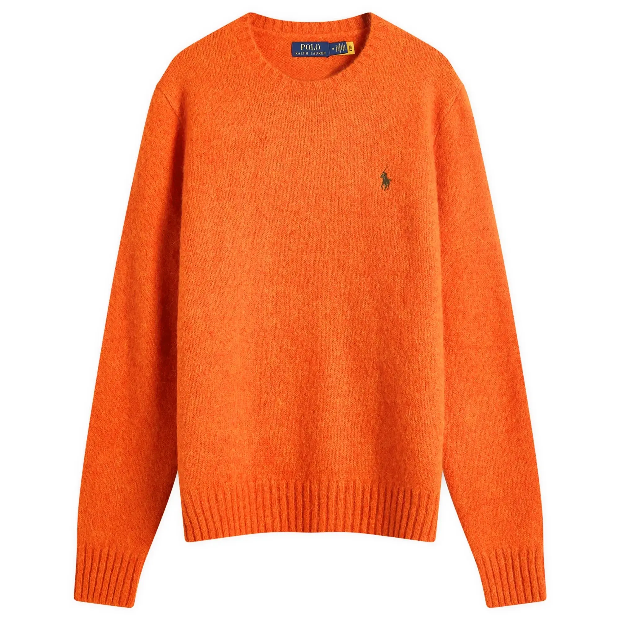 Polo Ralph Lauren Men's Standard Fit Alpaca Knit Sweater Jaffa Orange Heather