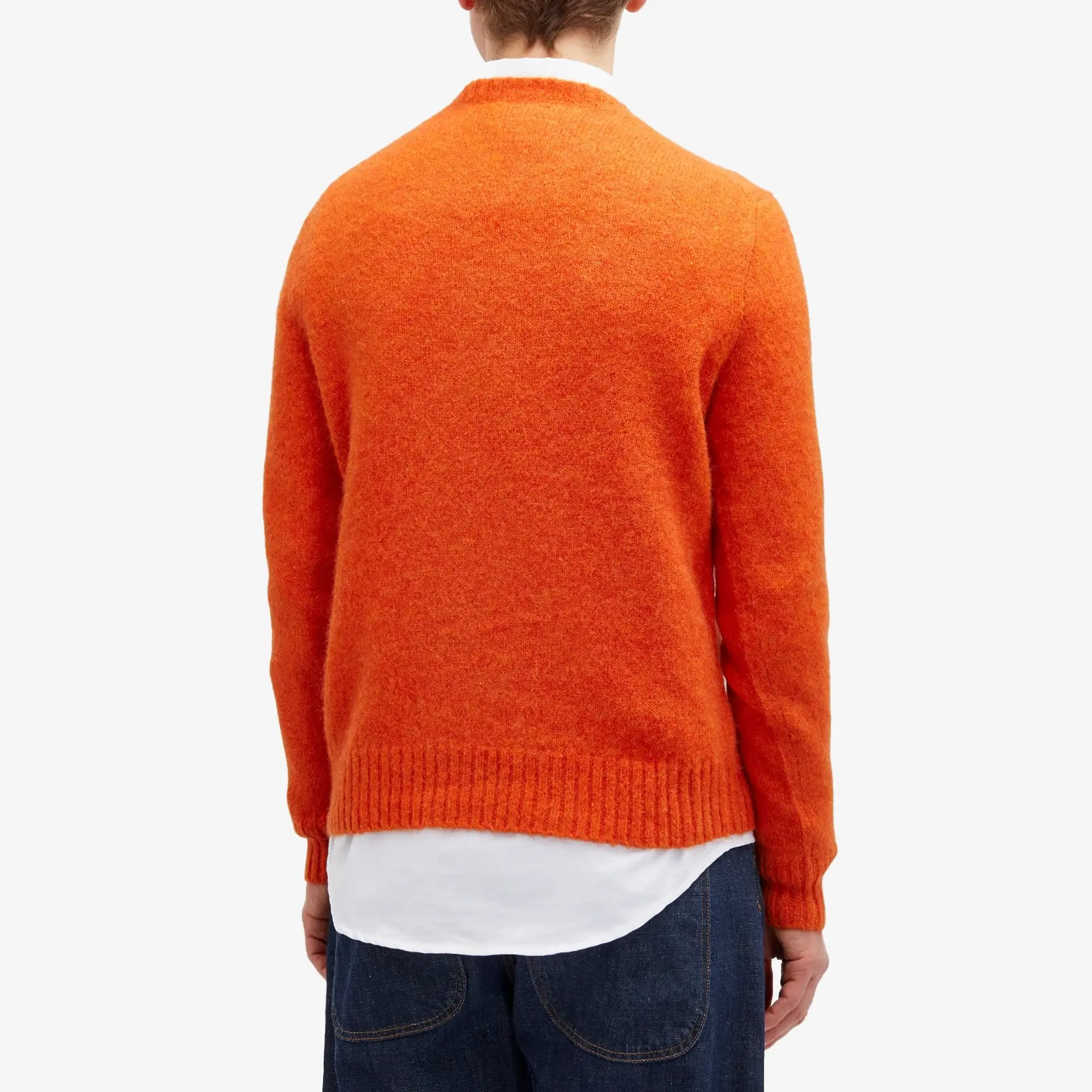 Polo Ralph Lauren Men's Standard Fit Alpaca Knit Sweater Jaffa Orange Heather