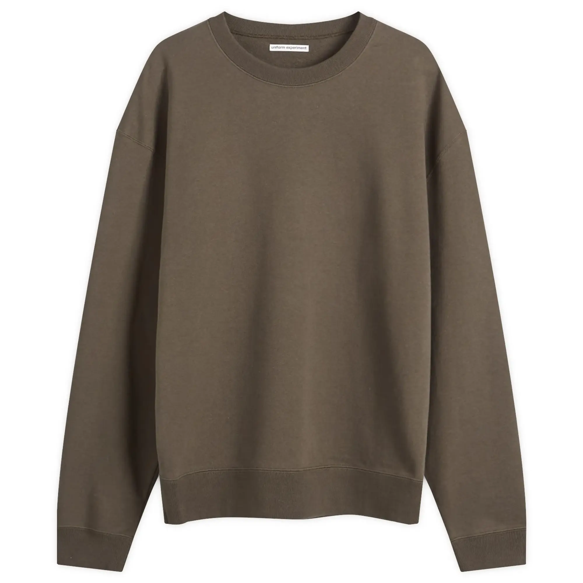 Uniform Experiment Men's Chenille Back Logo Sweatshirt Khaki