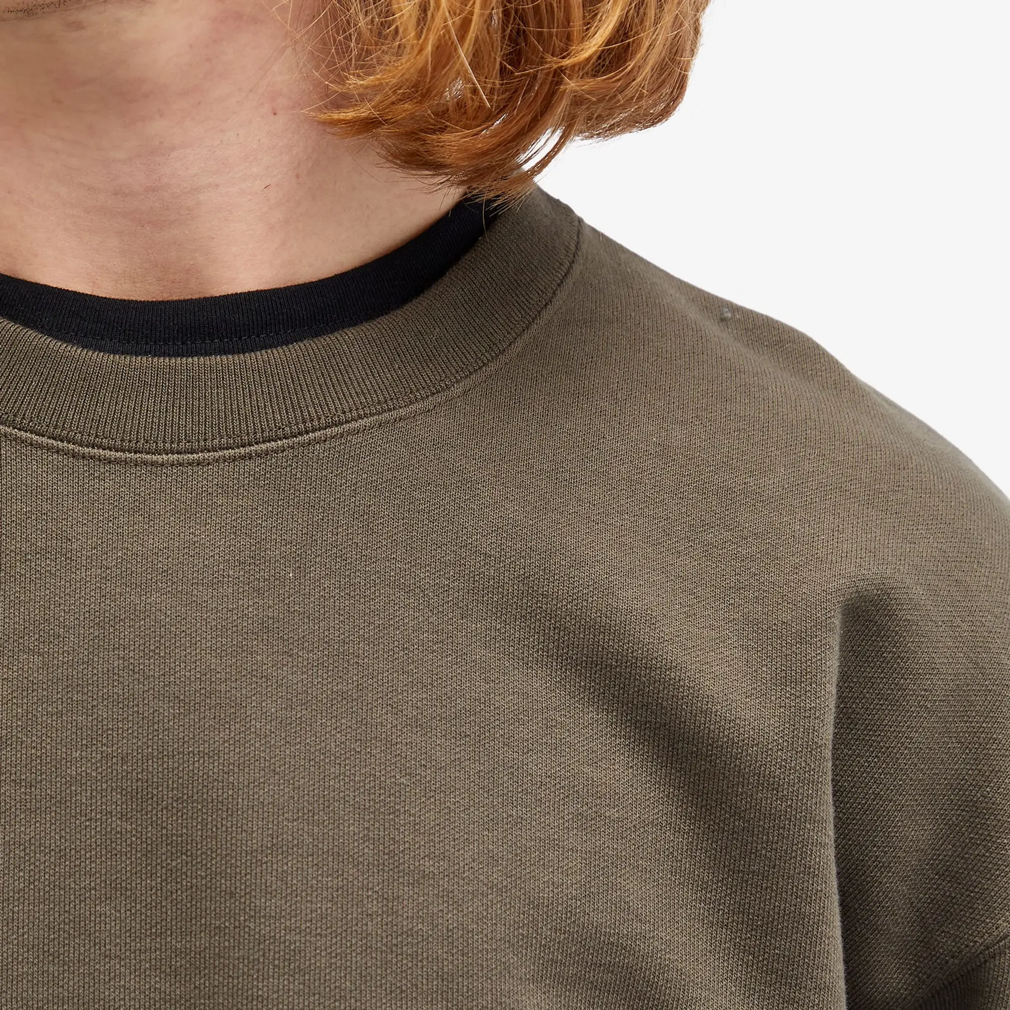 Uniform Experiment Men's Chenille Back Logo Sweatshirt Khaki