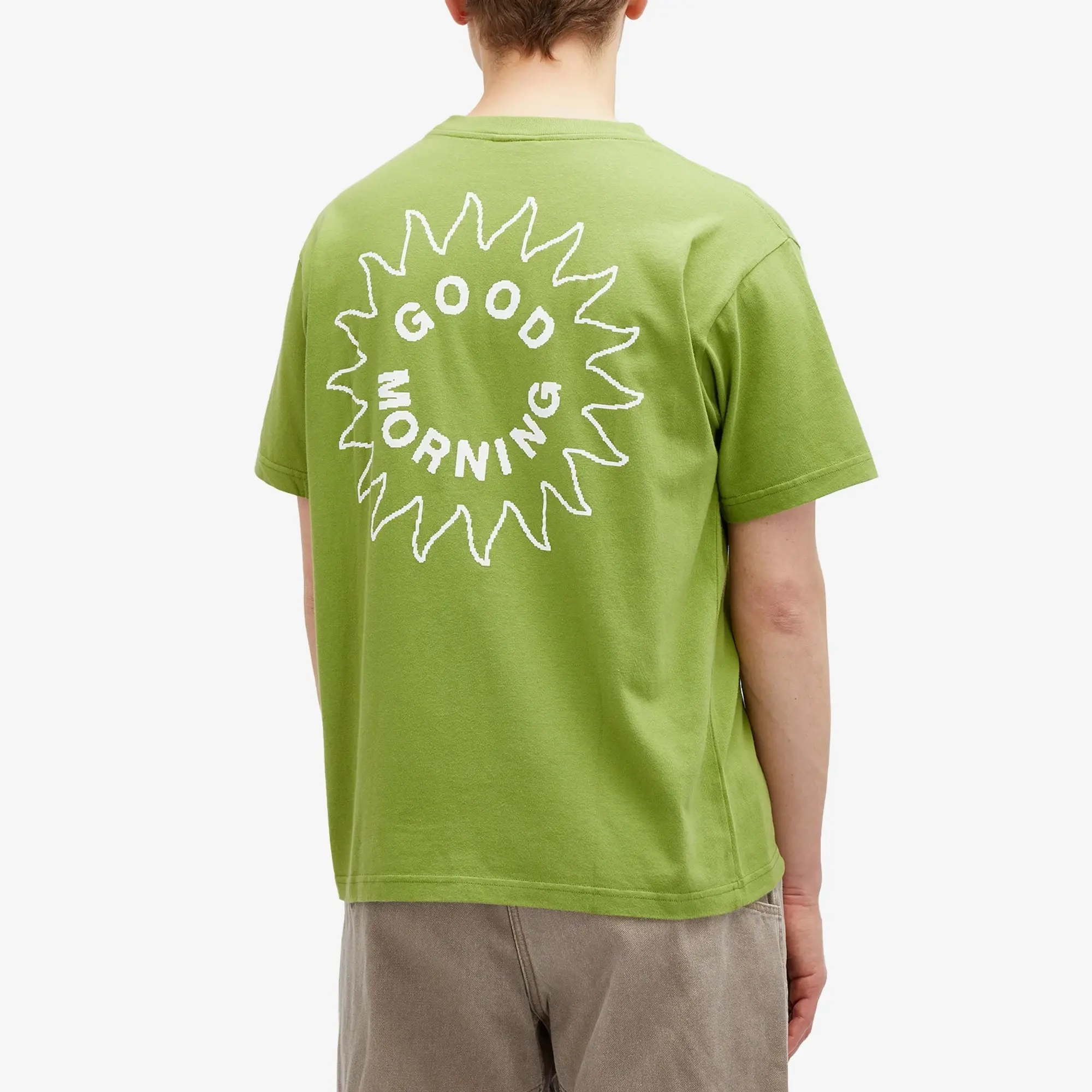 Good Morning Tapes Men's Sun Logo T-Shirt Leaf