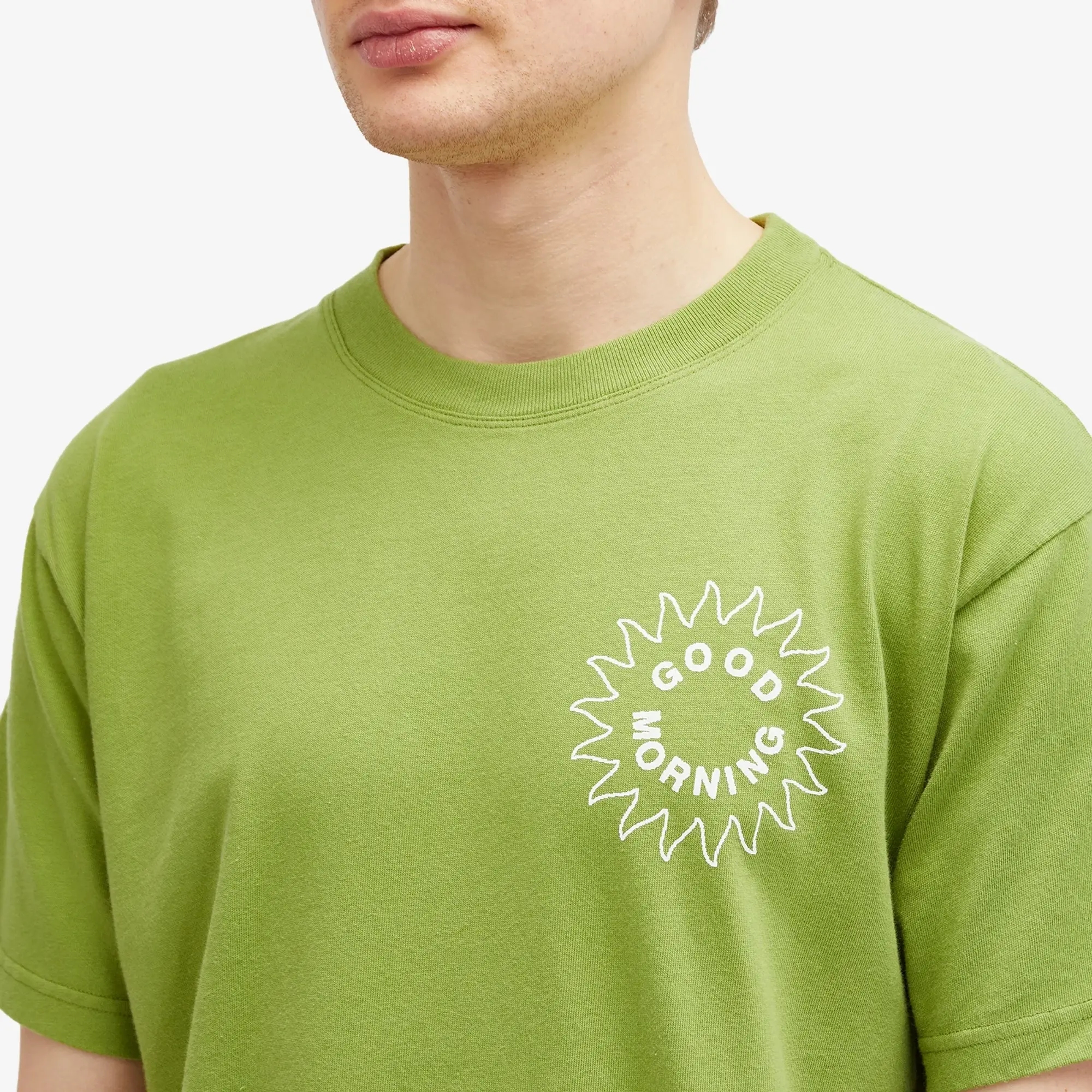 Good Morning Tapes Men's Sun Logo T-Shirt Leaf
