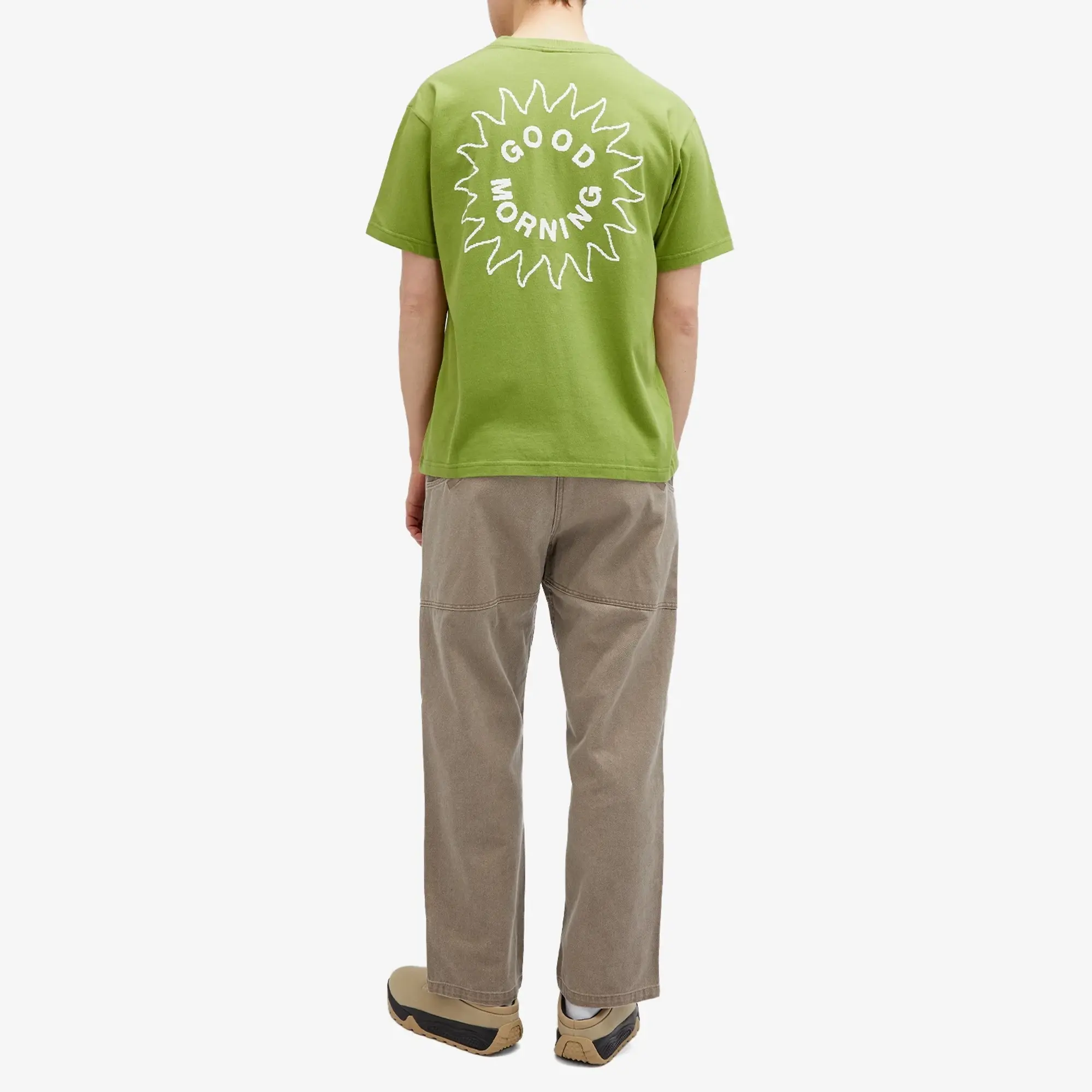 Good Morning Tapes Men's Sun Logo T-Shirt Leaf