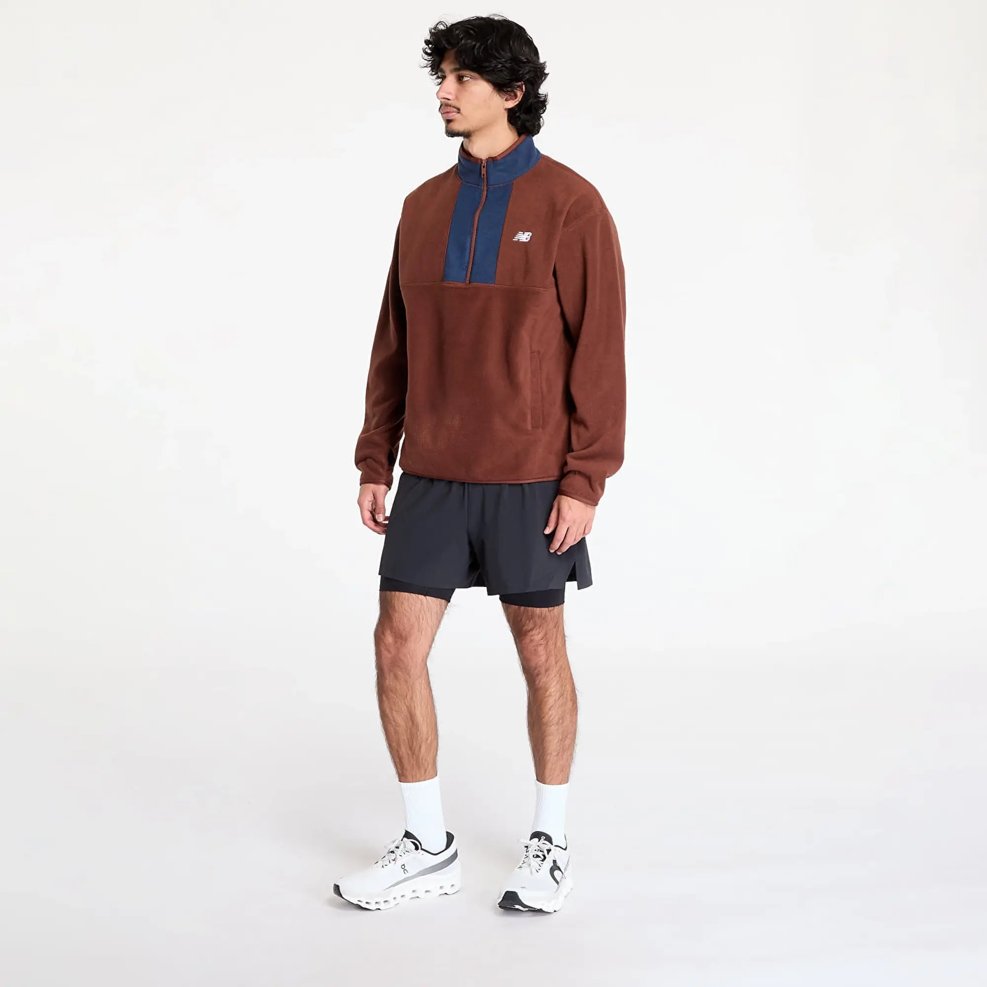 Sweatshirt New Balance Polar Fleece 1/2 Zip Rich Oak Xl
