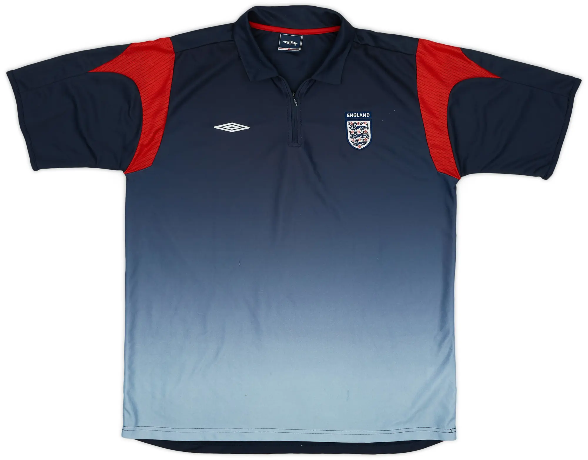 2004-06 England Umbro 1/4 Zip Polo Shirt - 6/10 - (XL)