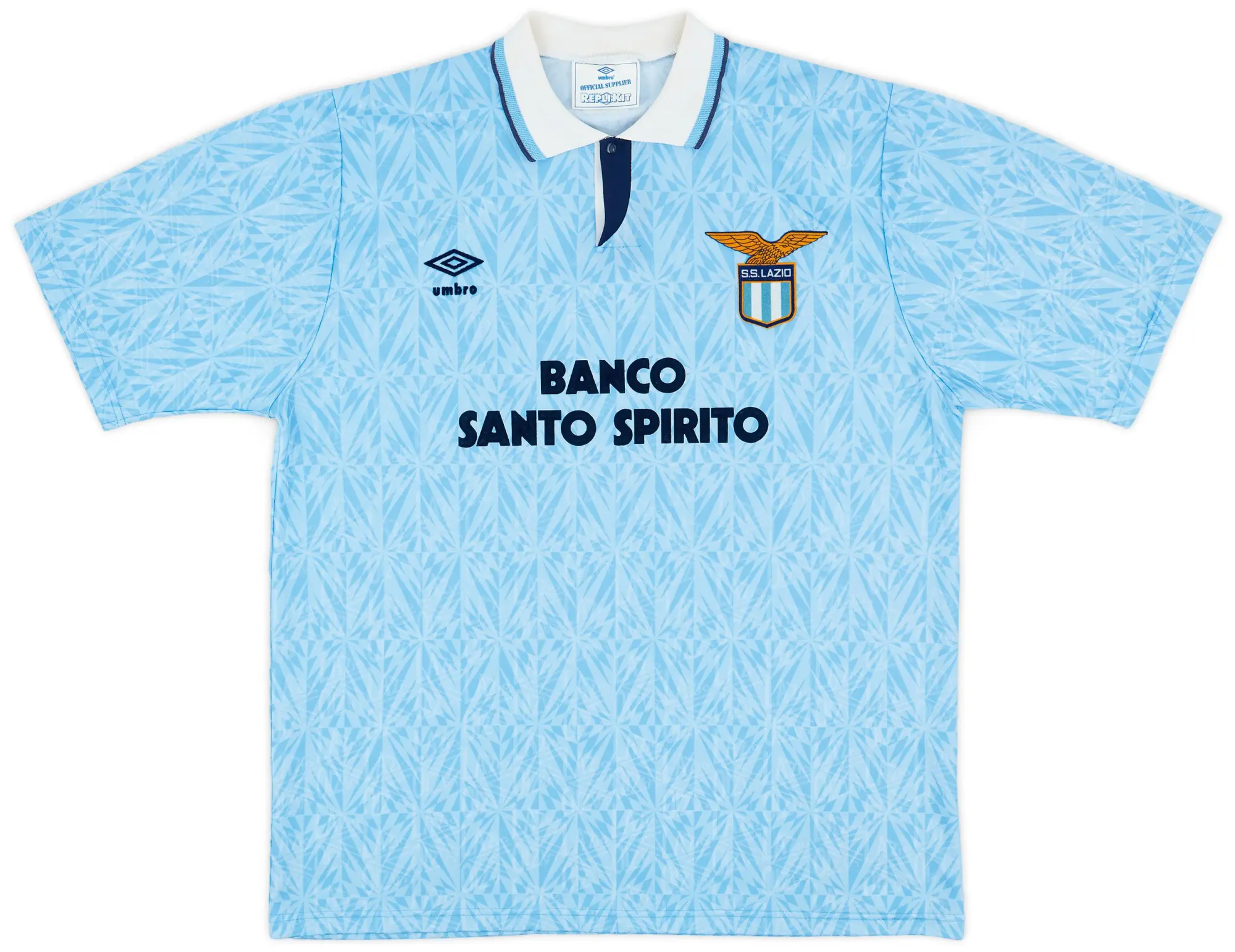 Umbro 1991-92 Lazio Home Shirt - 8/10 - (XXL)