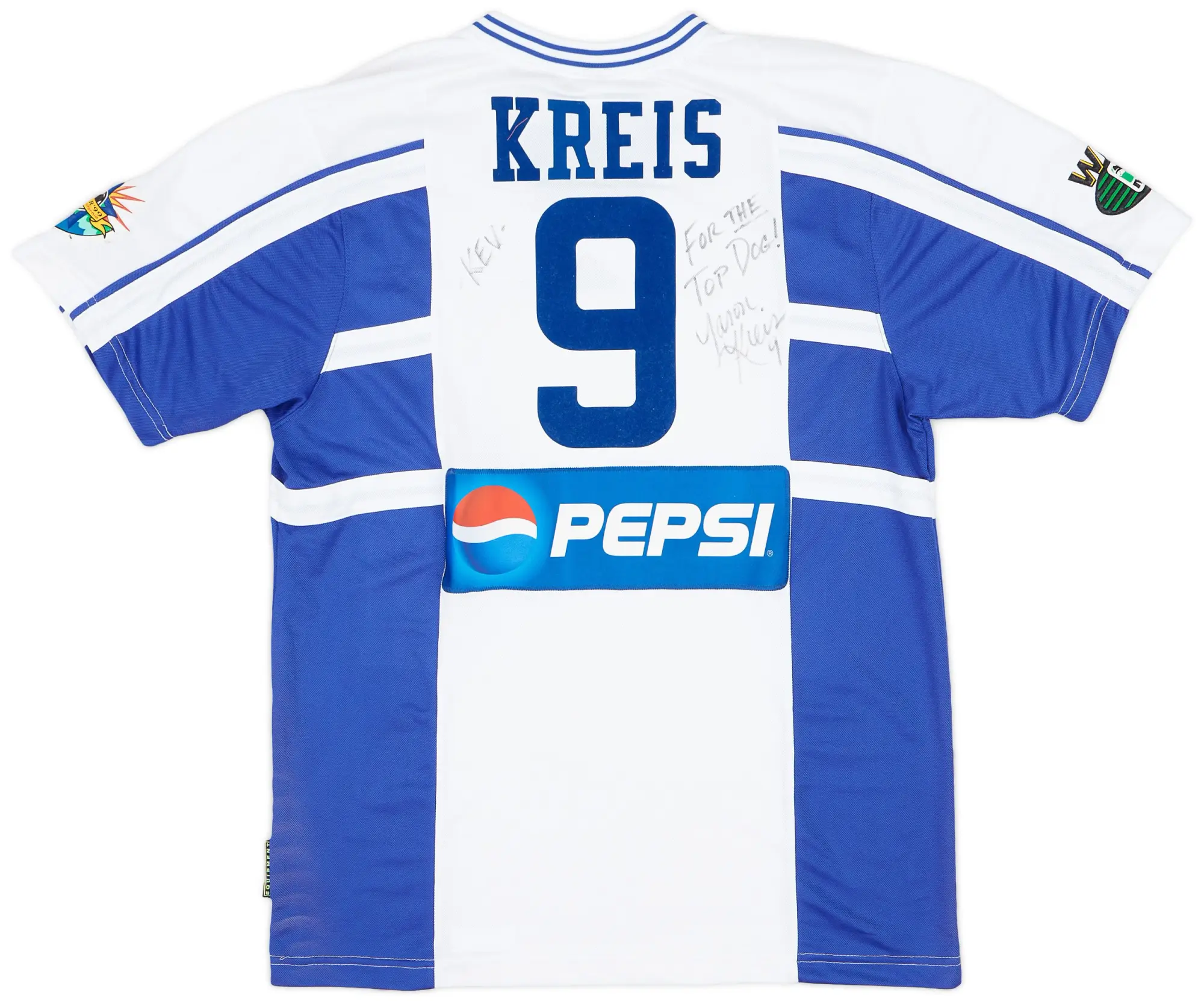 adidas 1999 MLS All-Star West Match Issue Signed Shirt Kreis #9
