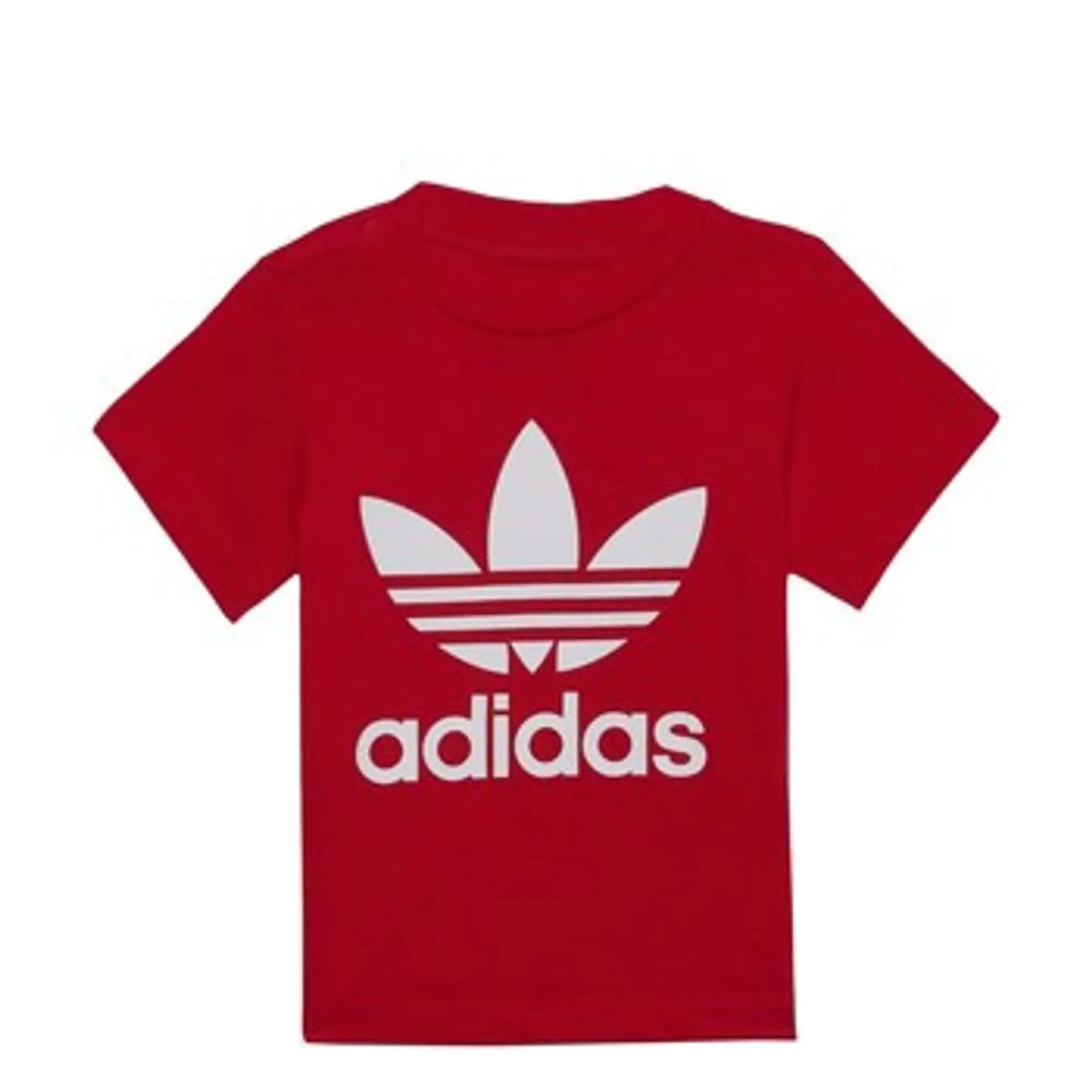 adidas  TREFOIL TEE  girls's Children's T shirt in Red