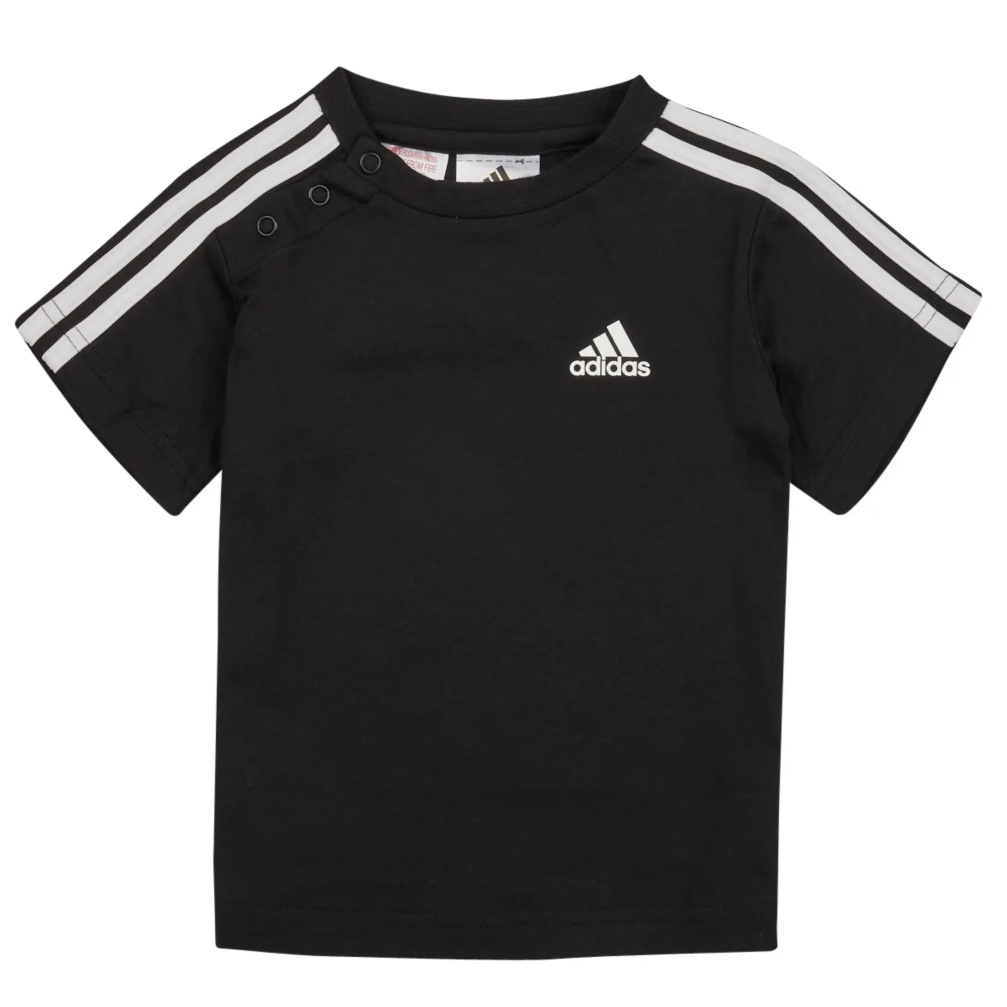 adidas Stripe Essential T Shirt - Black