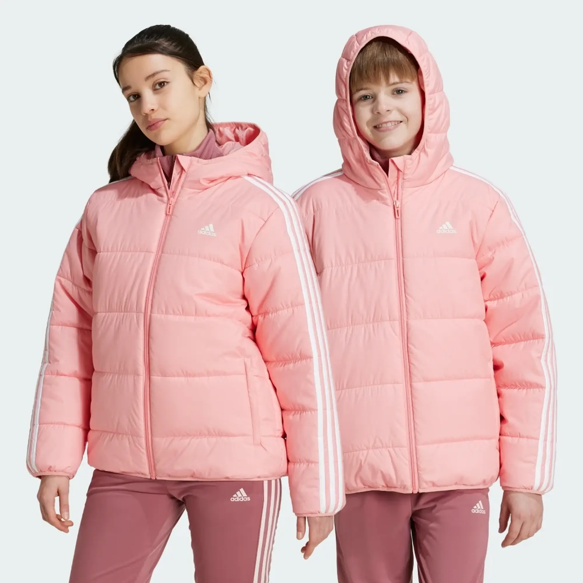 adidas  Essentials 3-Stripes Padded Jacket  girls's Children's Jacket in Pink