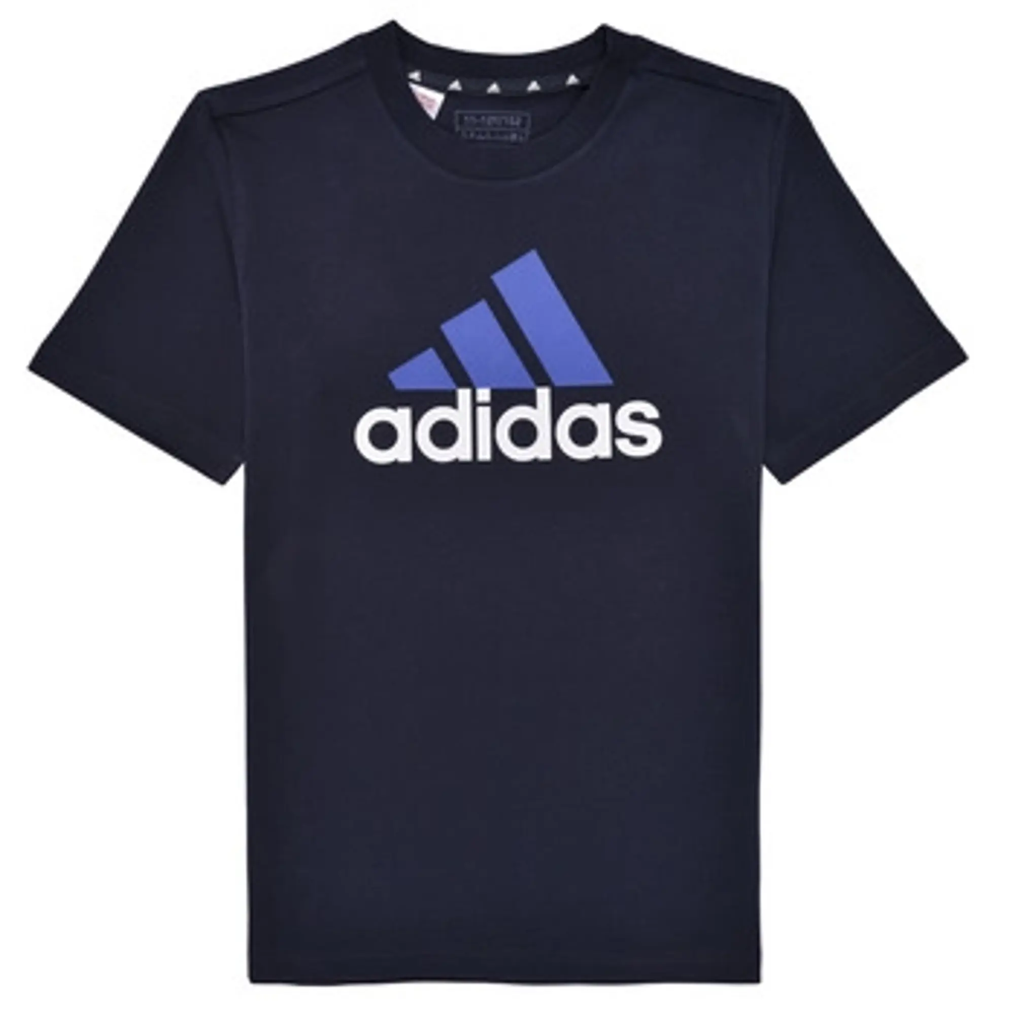 adidas  Essentials Two-Color Big Logo Cotton T-Shirt  boys's Children's T shirt in Marine
