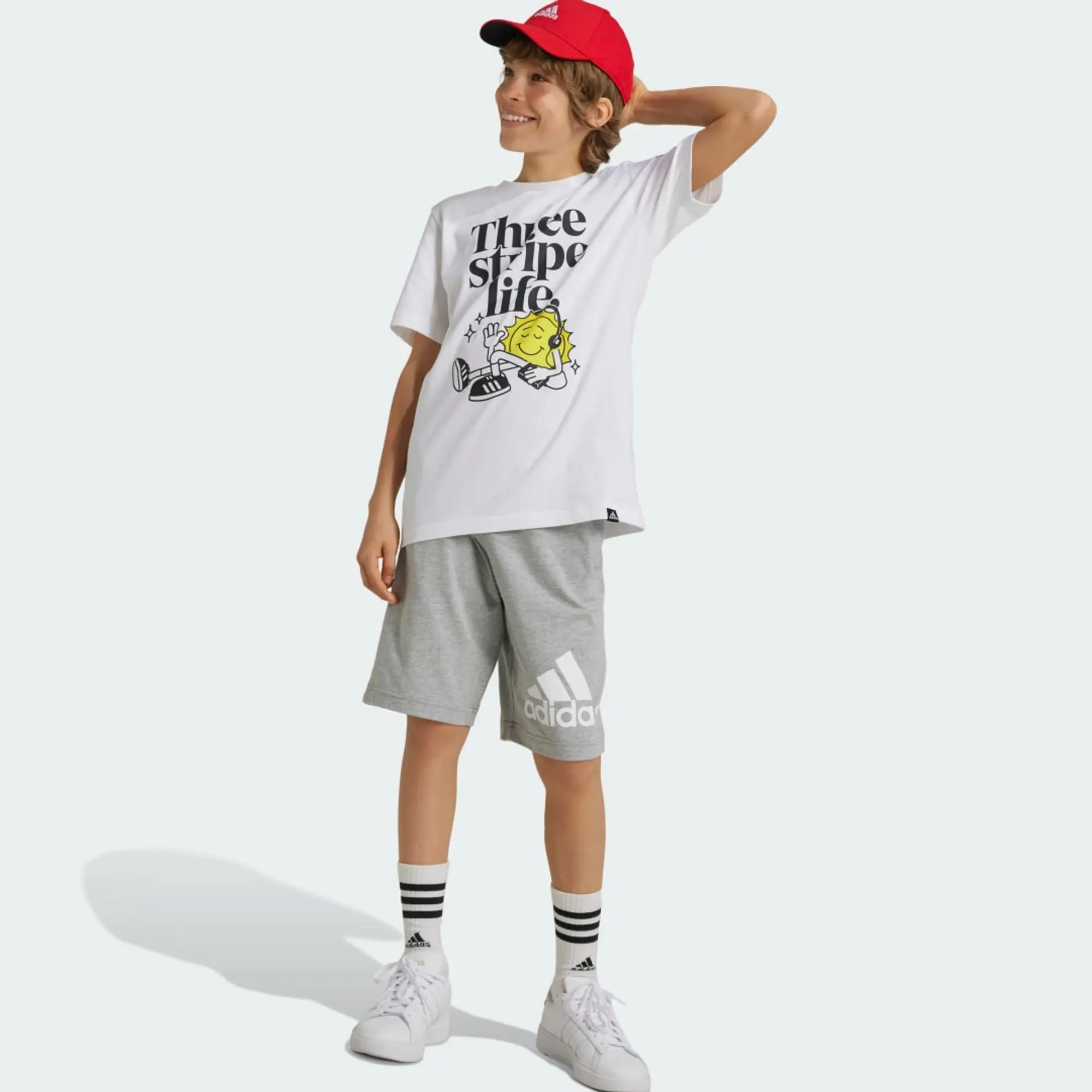 adidas  Positivity Table Graphic T-Shirt  girls's Children's T shirt in White