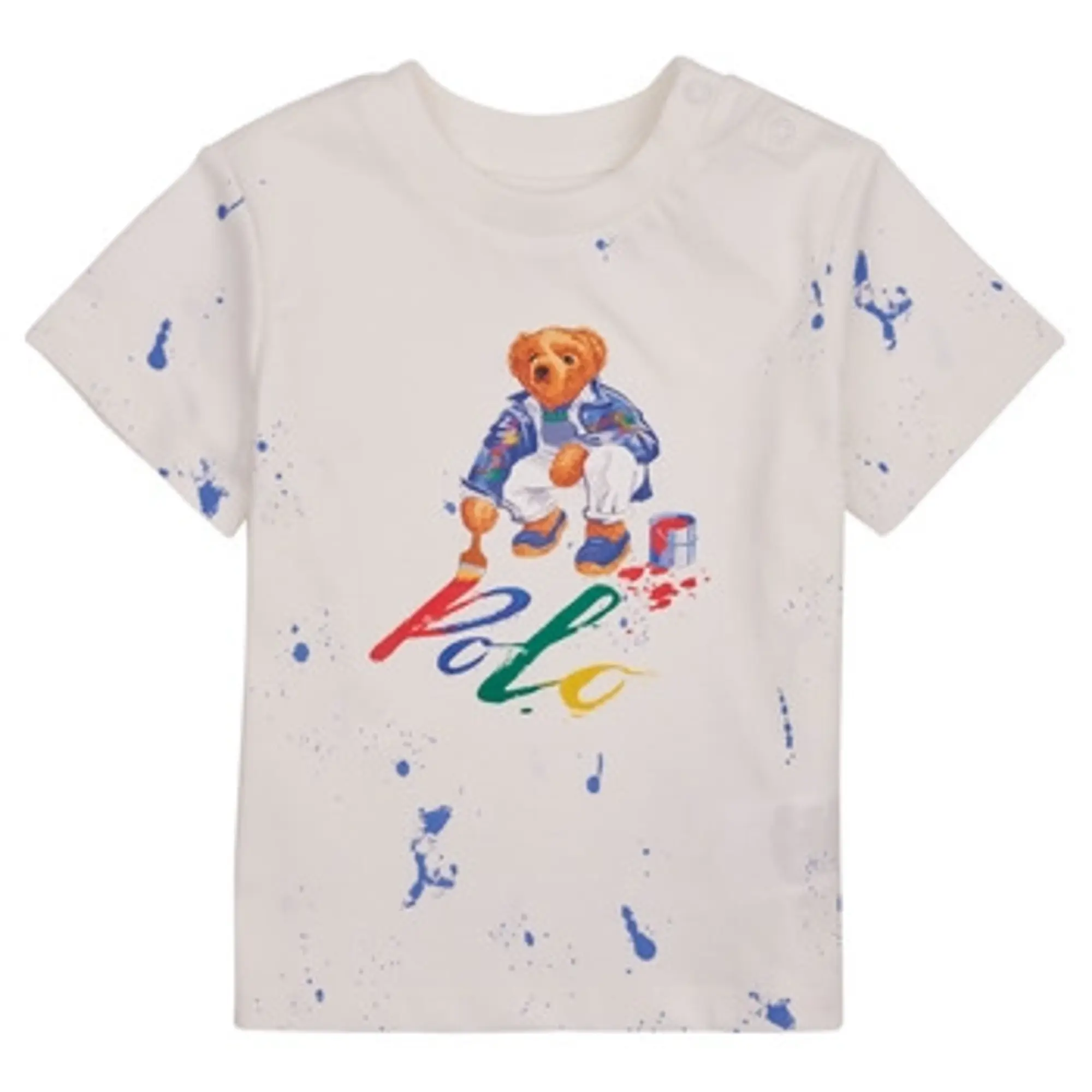 Polo Ralph Lauren  BEAR SS CN-KNIT SHIRTS-T-SHIRT  girls's Children's T shirt in White