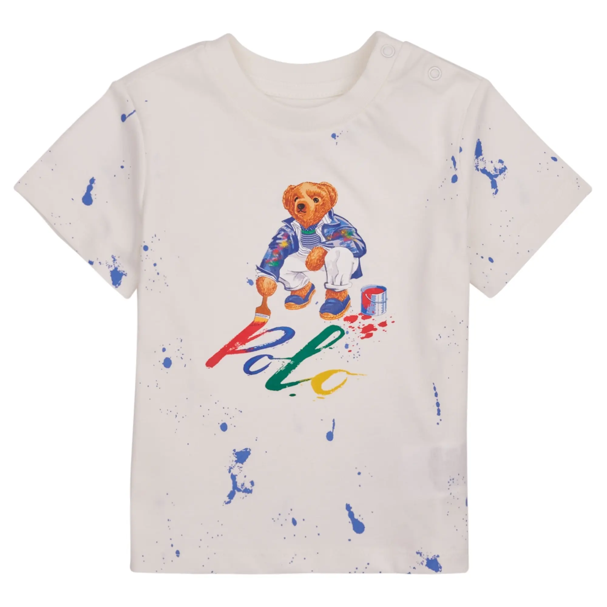 Polo Ralph Lauren  BEAR SS CN-KNIT SHIRTS-T-SHIRT  boys's Children's T shirt in White