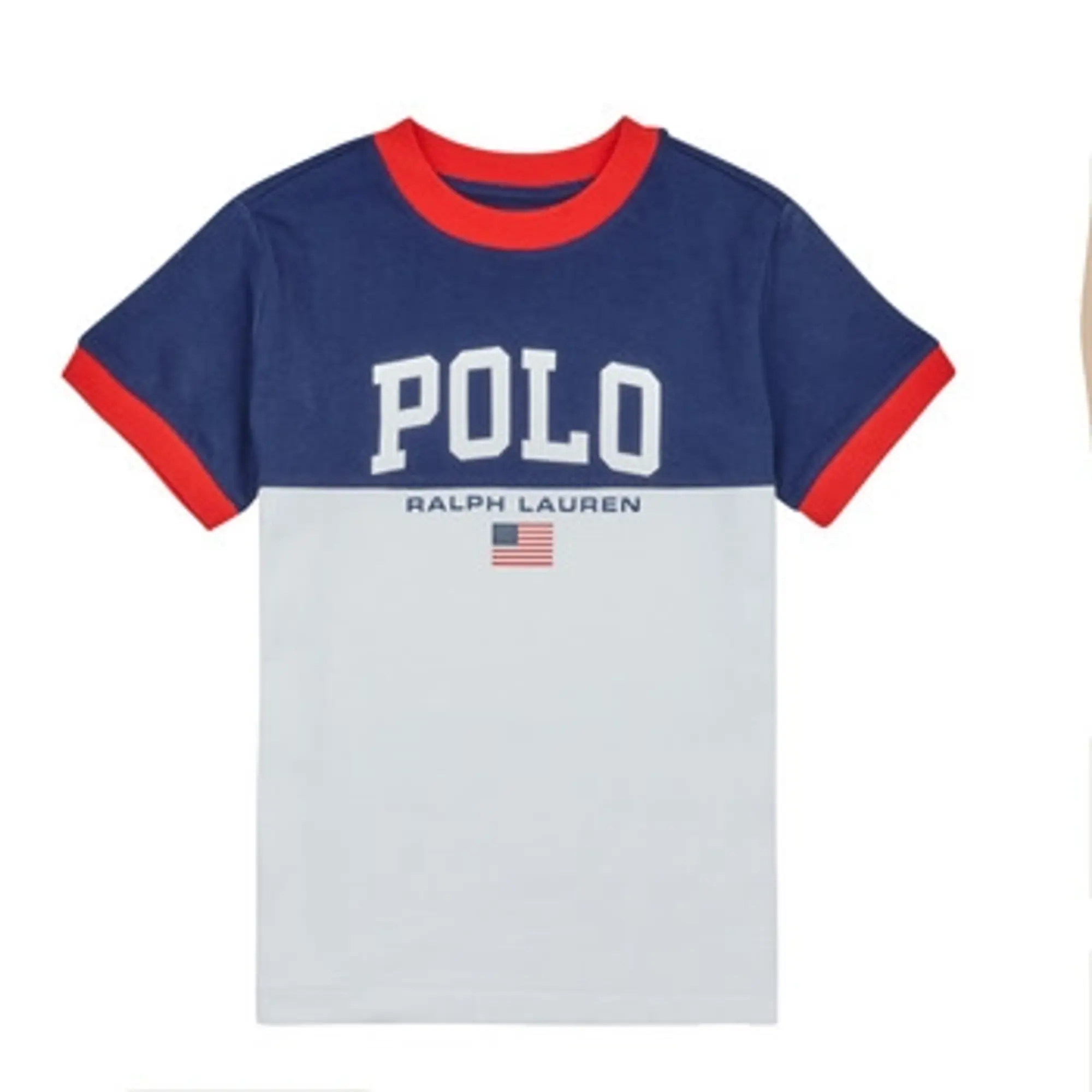 Polo Ralph Lauren  SS CN RINGER-KNIT SHIRTS-T-SHIRT  girls's Children's T shirt in Multicolour