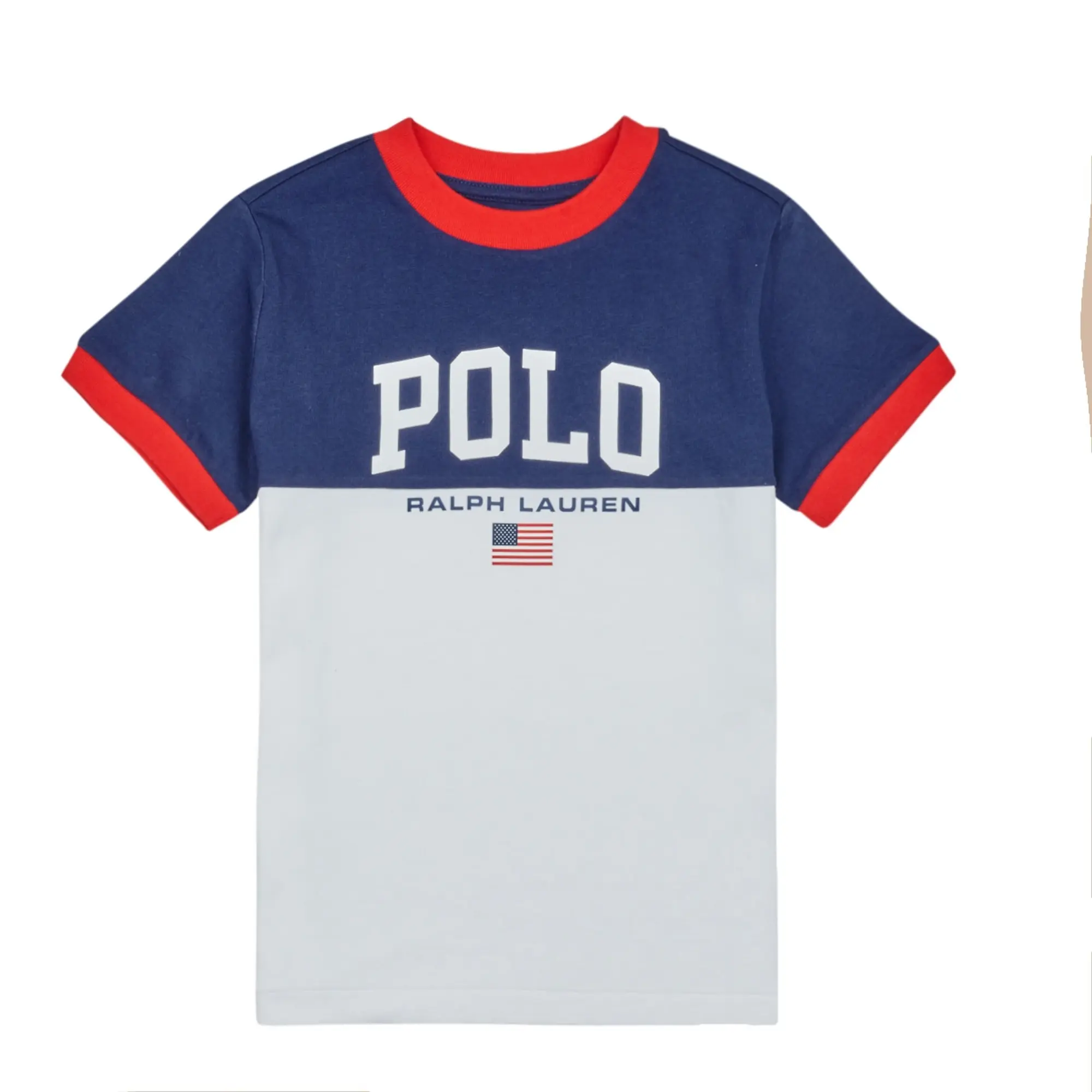 Polo Ralph Lauren  SS CN RINGER-KNIT SHIRTS-T-SHIRT  girls's Children's T shirt in Multicolour