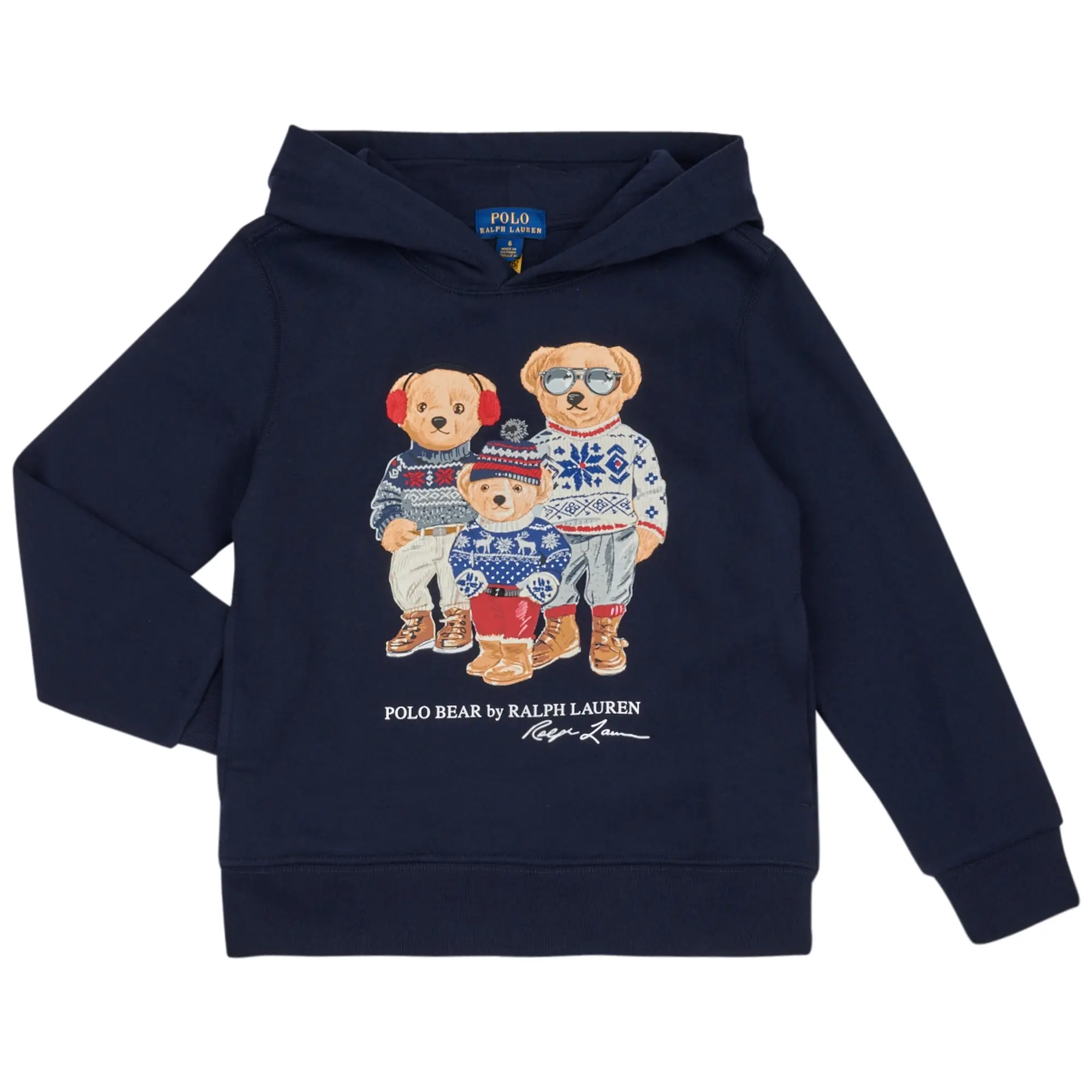 Polo Ralph Lauren  PO HOODY-KNIT SHIRTS-SWEATSHIRT  girls's Children's Sweatshirt in Marine