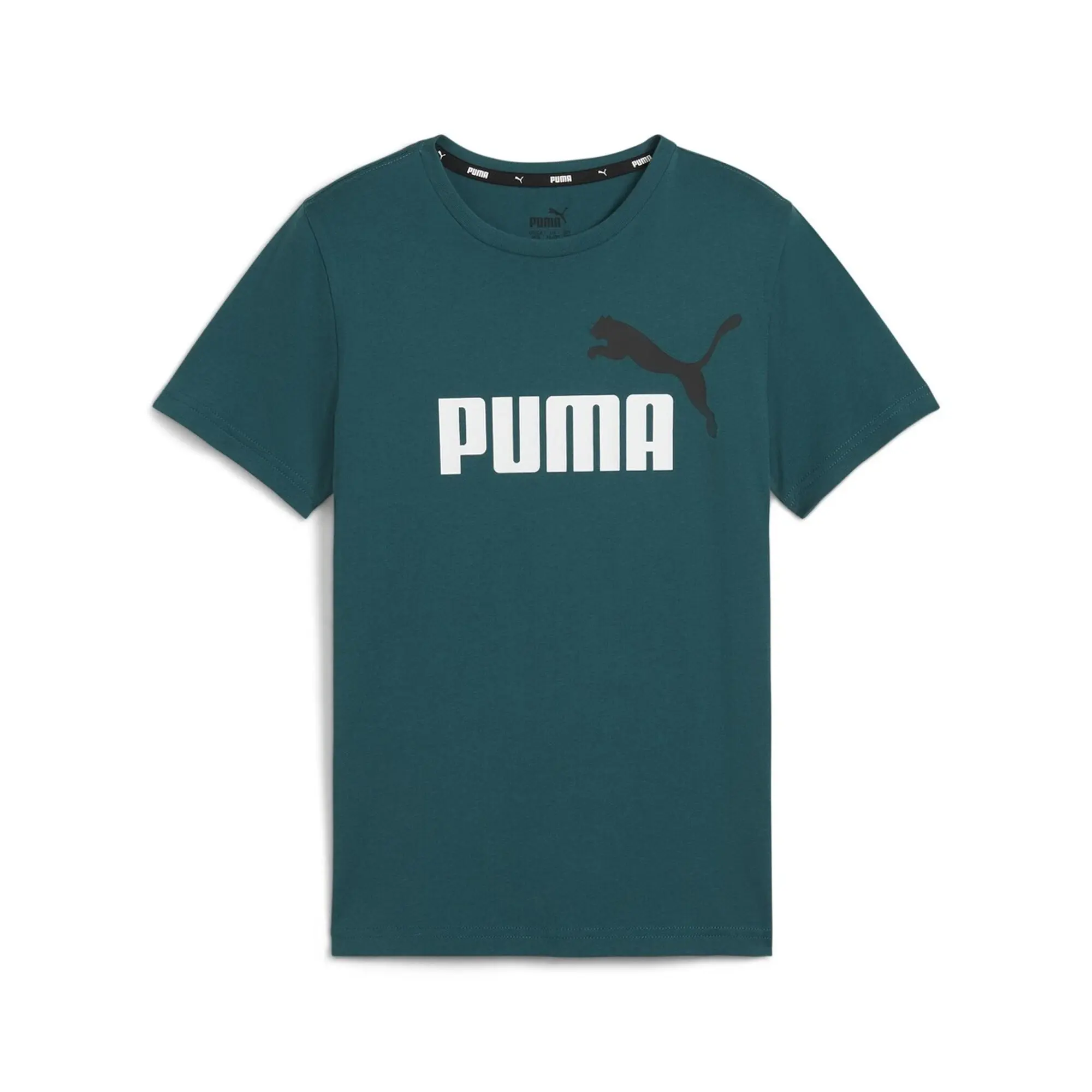 Puma  ESS+ 2 COL LOGO TEE  boys's Children's T shirt in Green