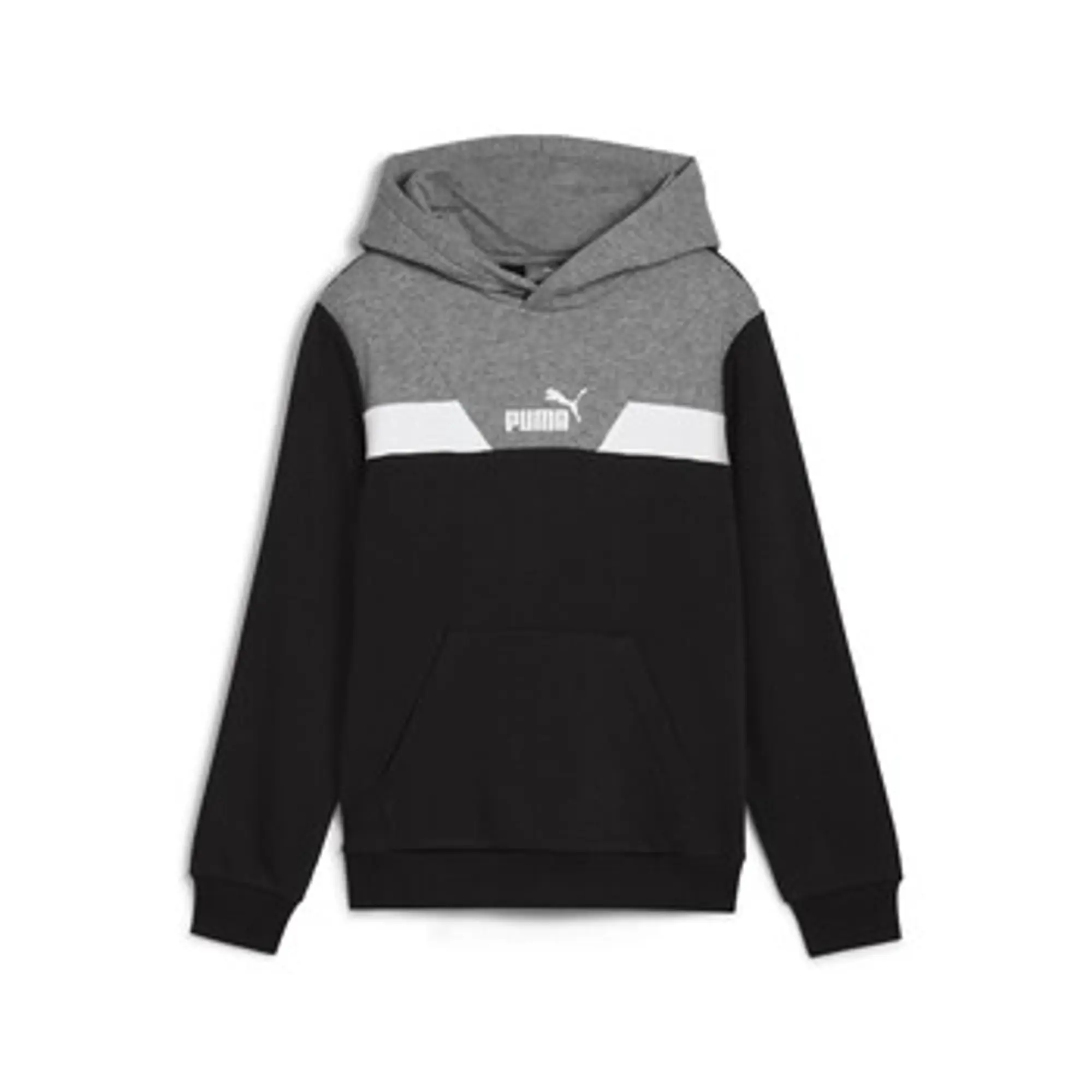 Puma  POWER COLORBLOCK HOODIE TR  boys's Children's sweatshirt in Black