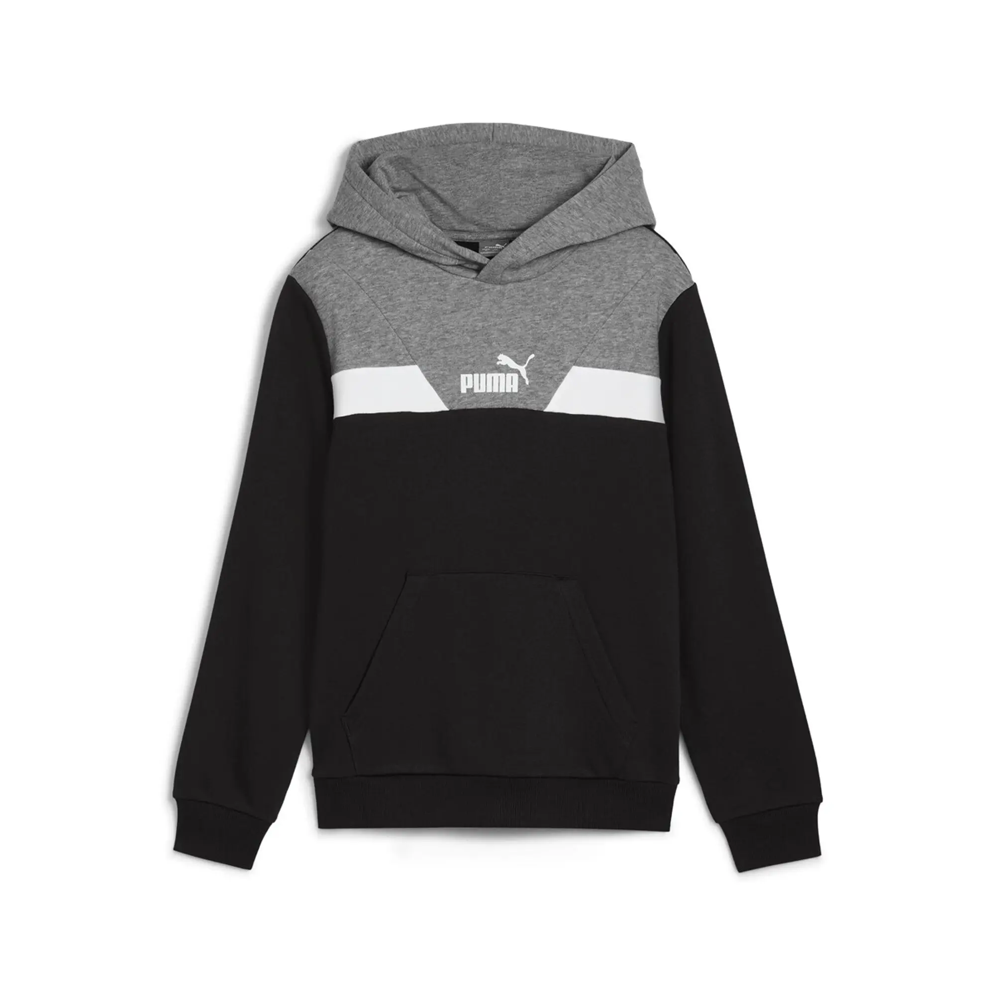 Puma  POWER COLORBLOCK HOODIE TR  boys's Children's sweatshirt in Black