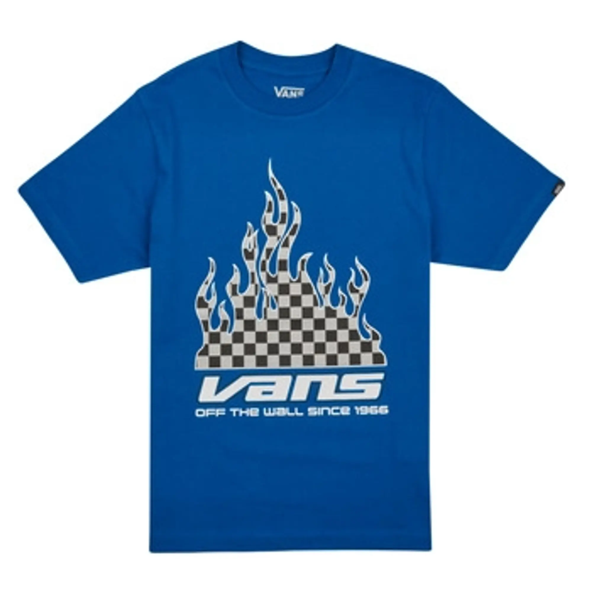 Vans  REFLECTIVE CHECKERBOARD FLAME SS  boys's Children's T shirt in Blue