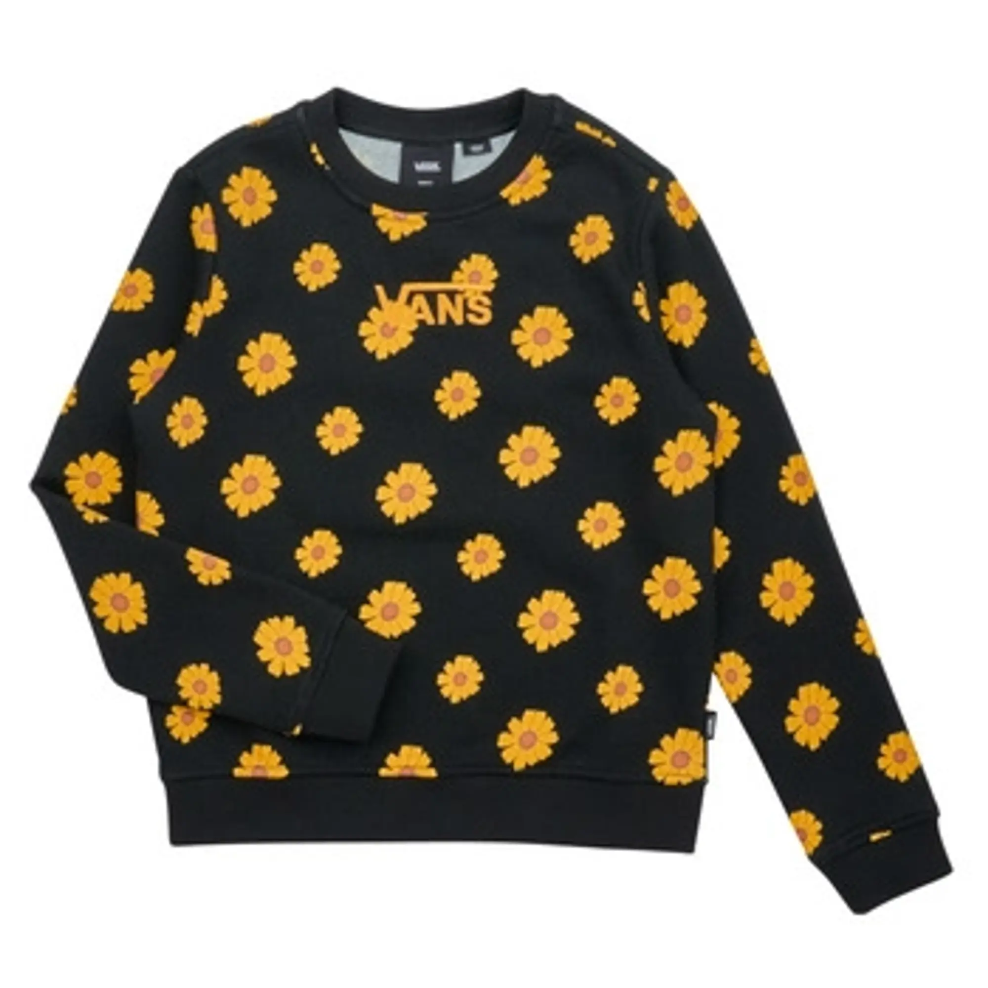Vans  SUNFLORAL CREW  girls's Children's Sweatshirt in Black