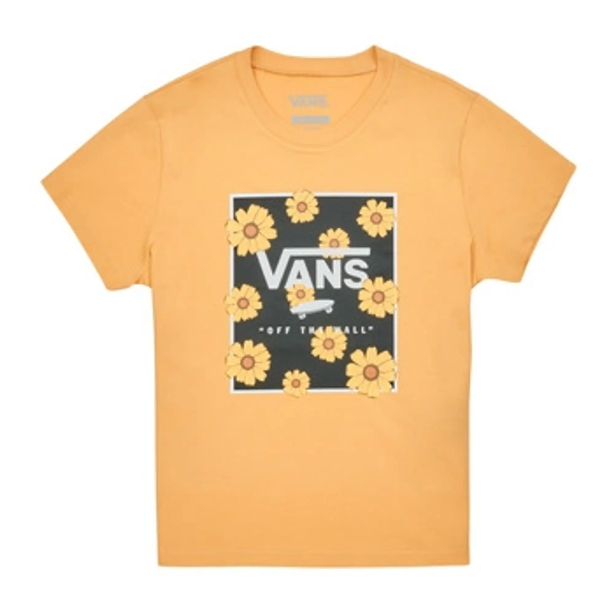 Vans  SUNFLOWER ANIMAL BOX CREW  girls's Children's T shirt in Yellow