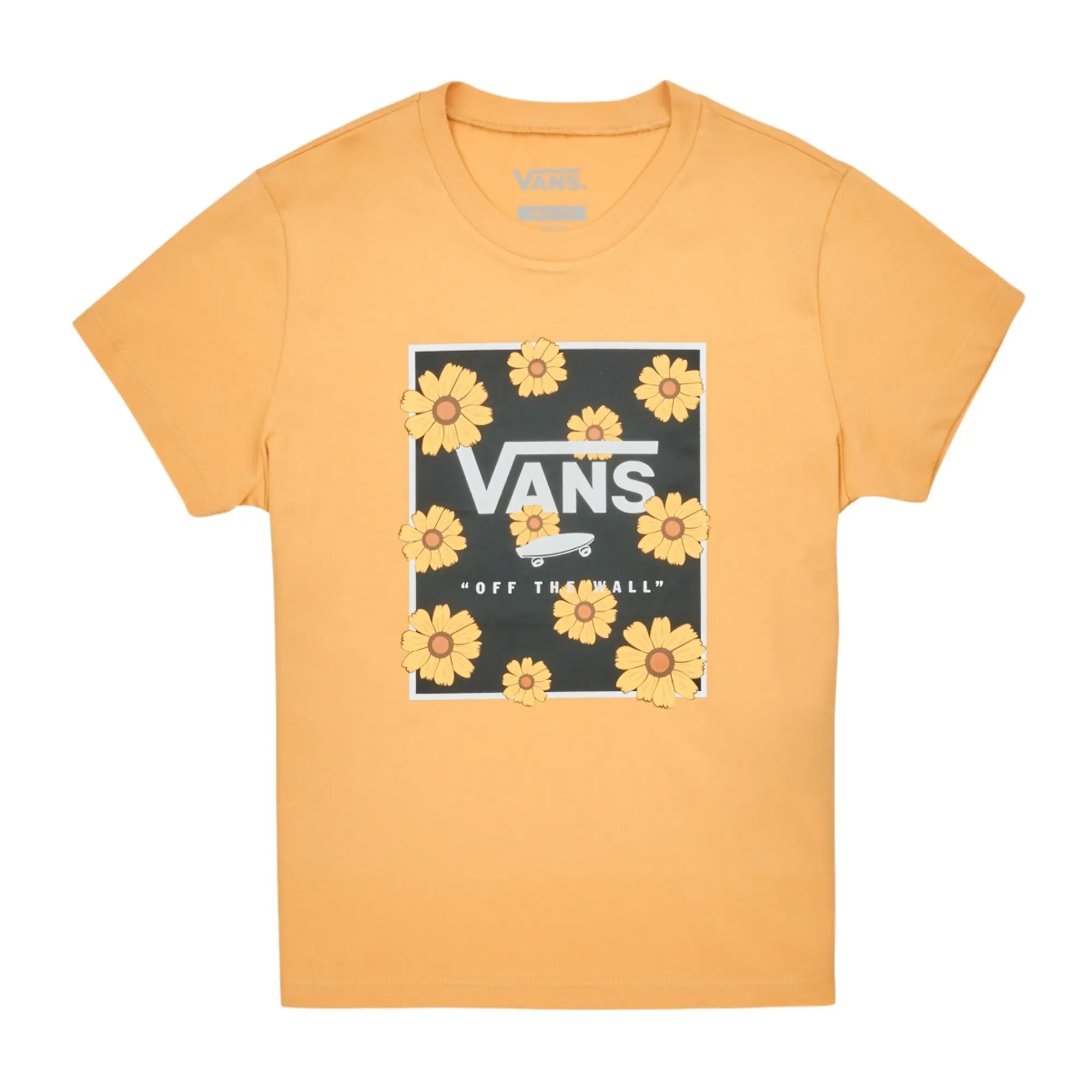 Vans  SUNFLOWER ANIMAL BOX CREW  girls's Children's T shirt in Yellow