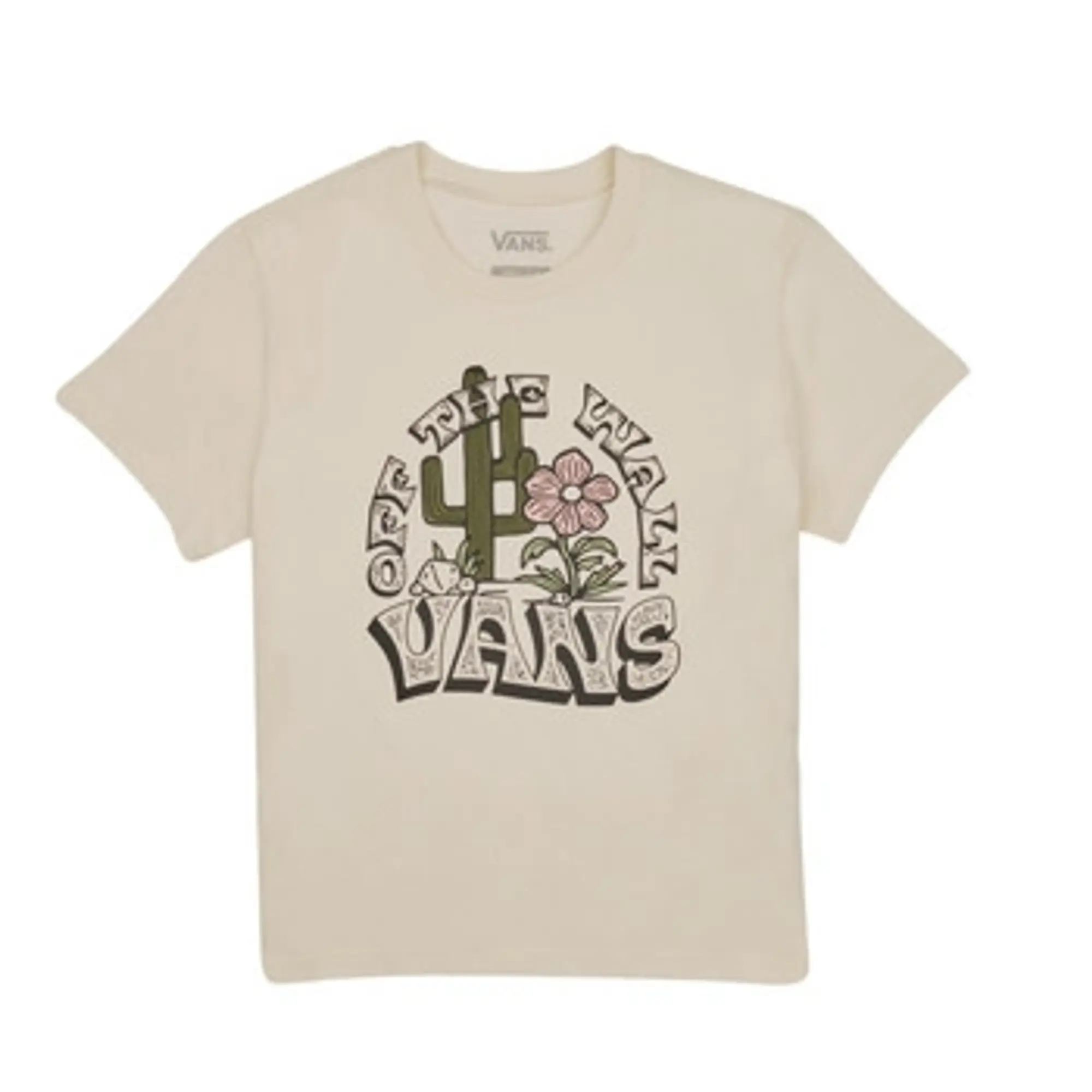 Vans  OUTDOOR CACTUS CREW  girls's Children's T shirt in White