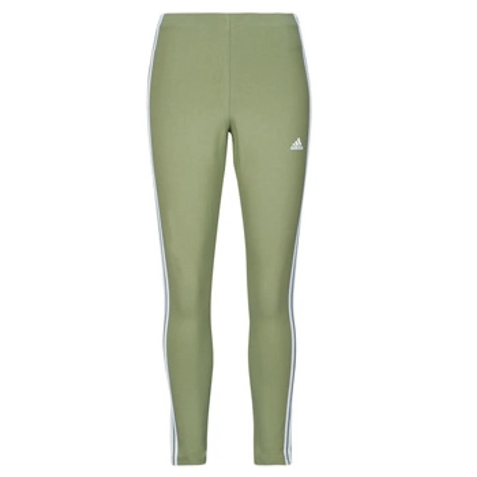 adidas  Essentials 3-Stripes High-Waisted Single Jersey Leggings  women's Tights in Green