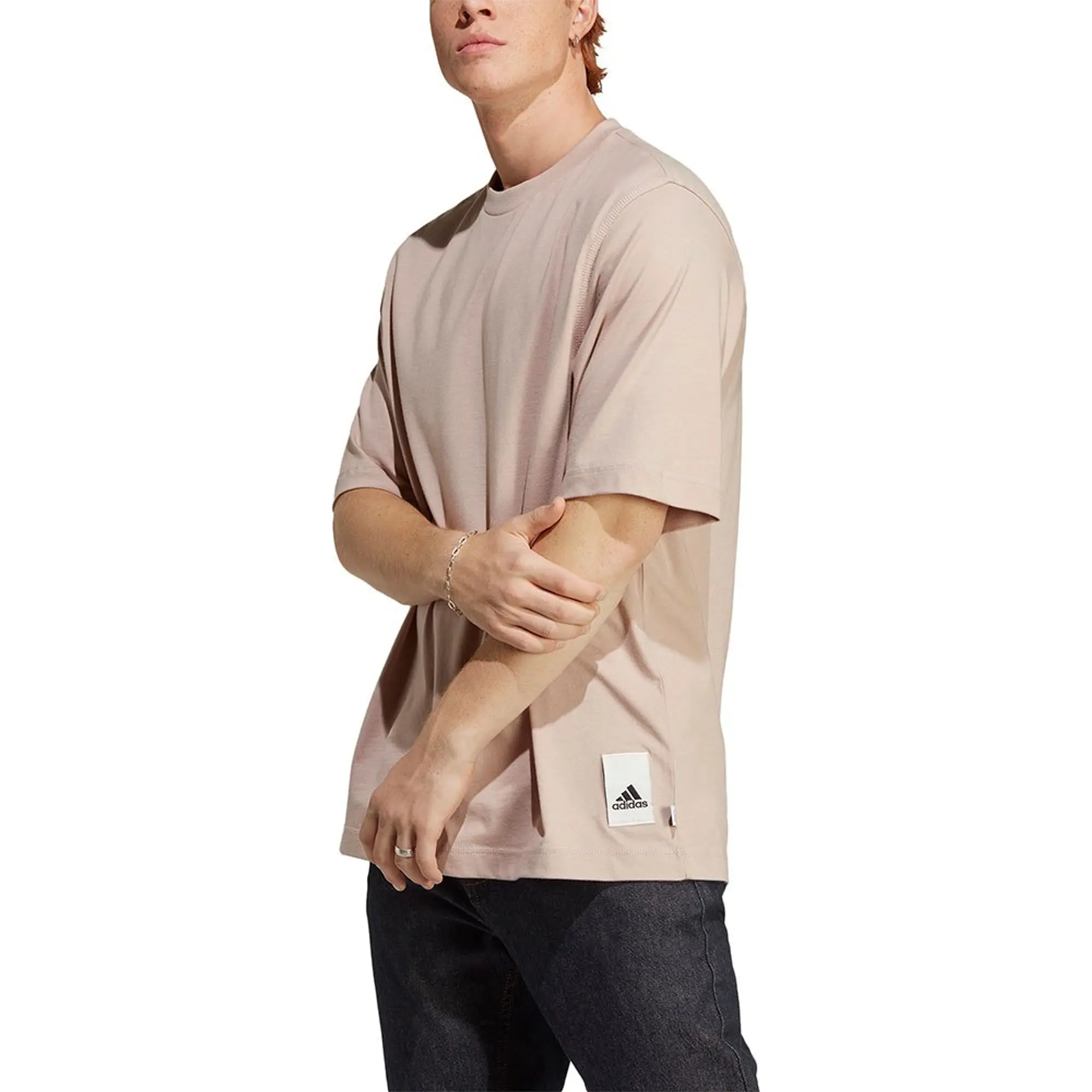 adidas  CAPS TEE  men's T shirt in Beige