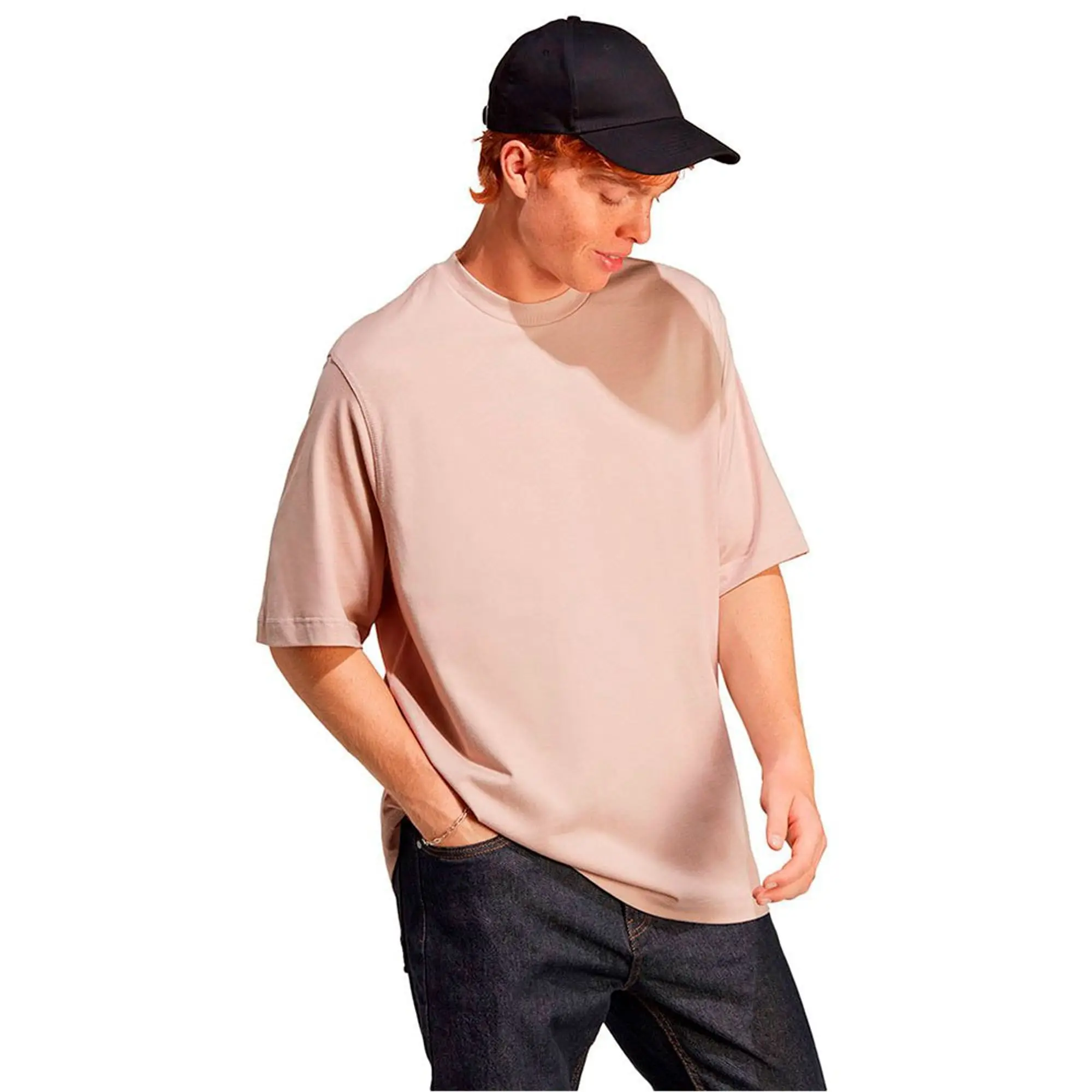 adidas  CAPS TEE  men's T shirt in Beige
