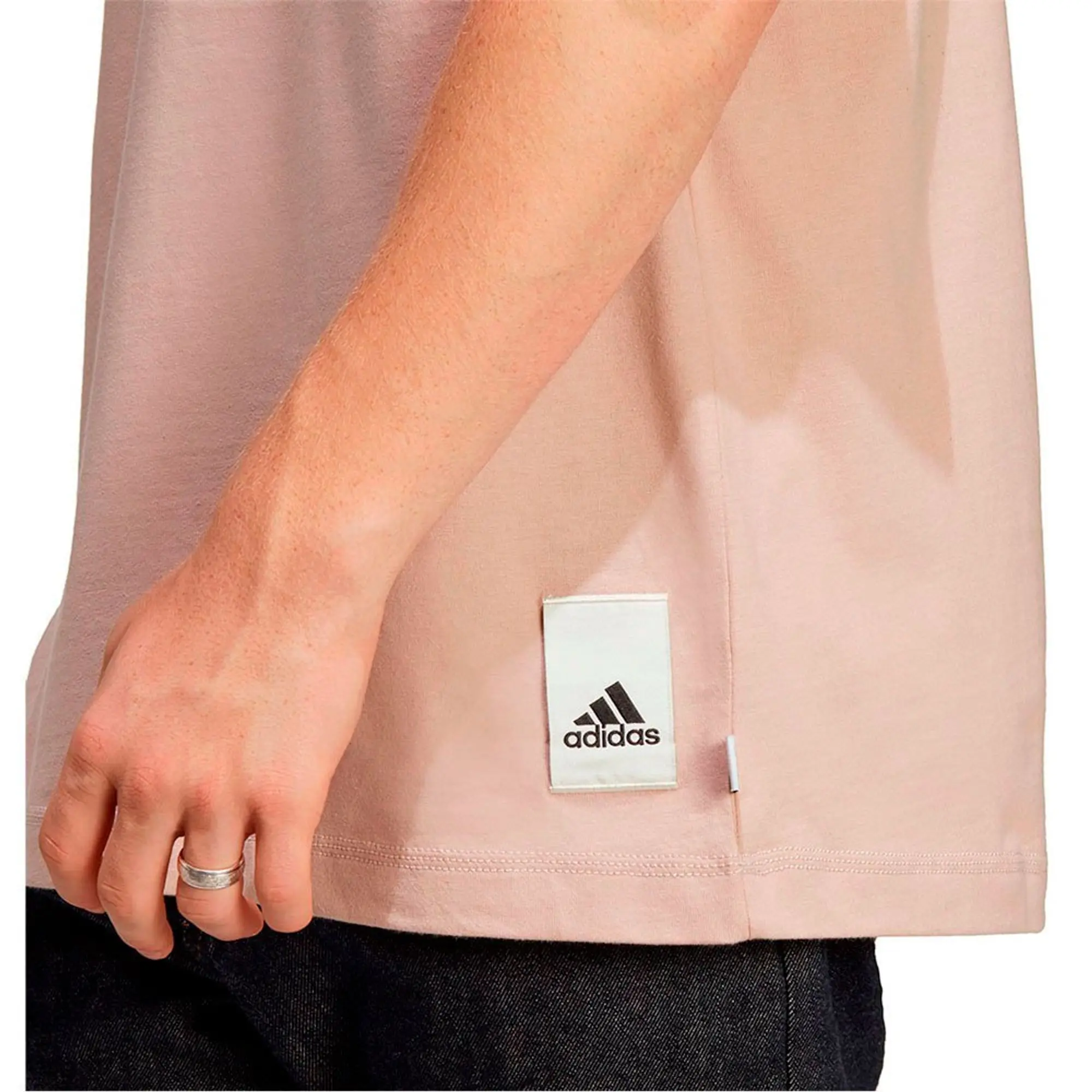 adidas  CAPS TEE  men's T shirt in Beige