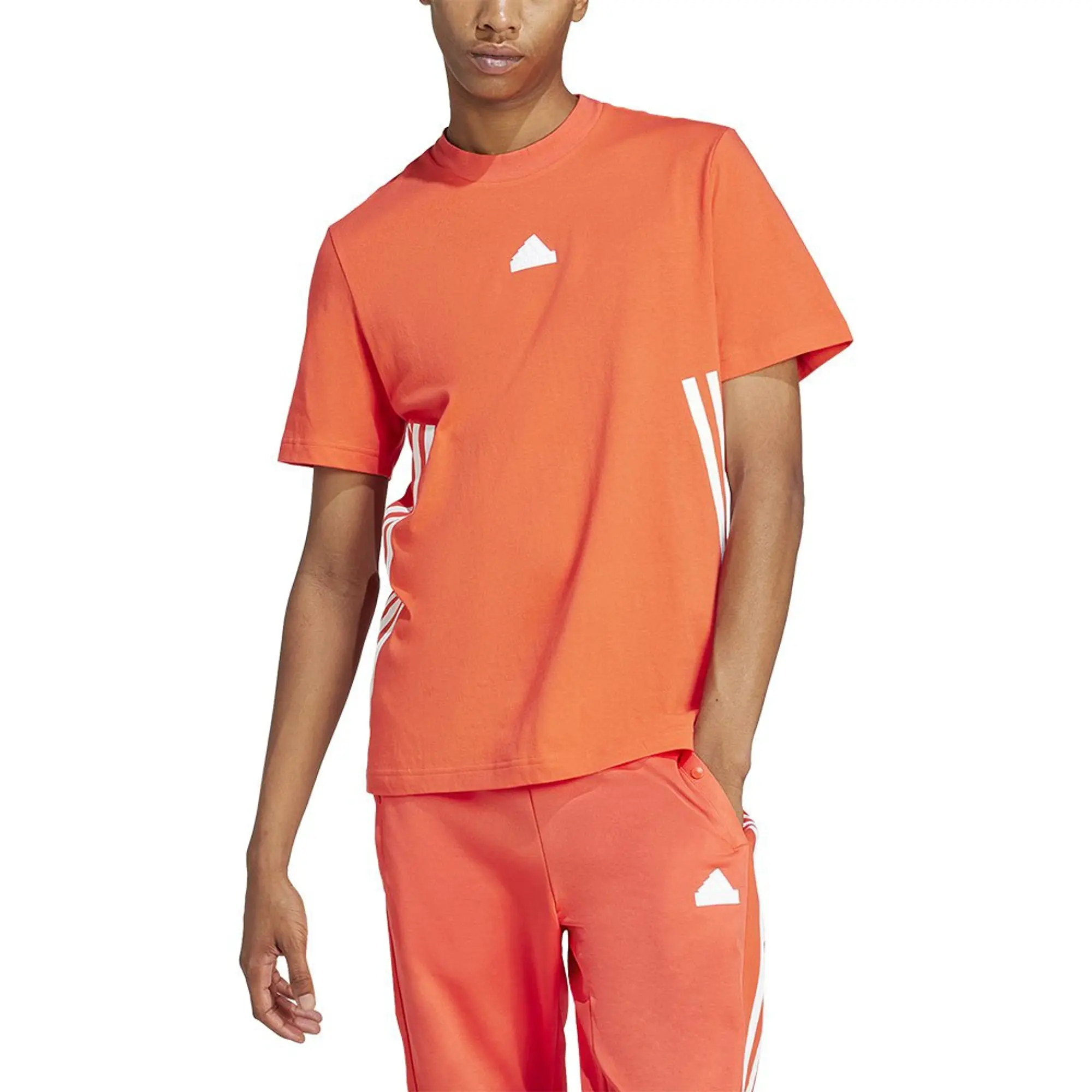 adidas  M FI 3S REG T  men's T shirt in Orange