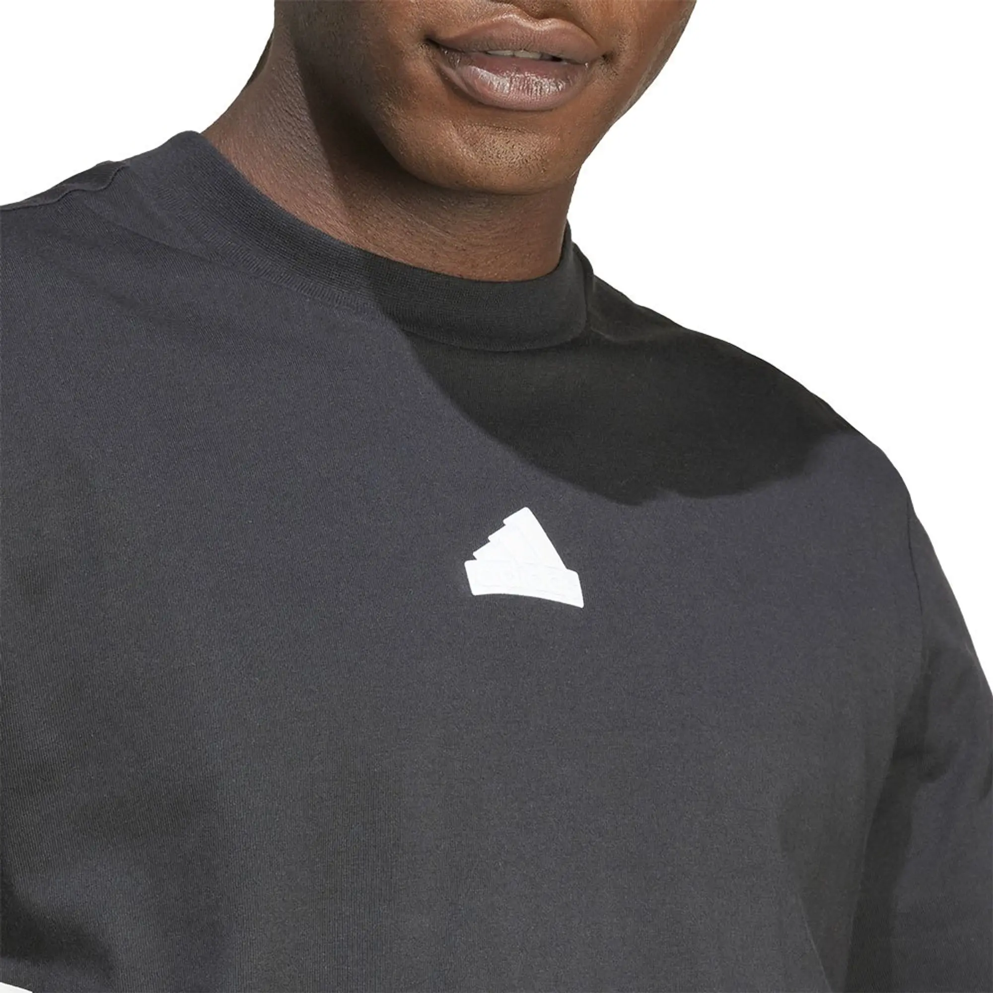 Manchester United x adidas Mens Future Icons 3-Stripes T-Shirt Black