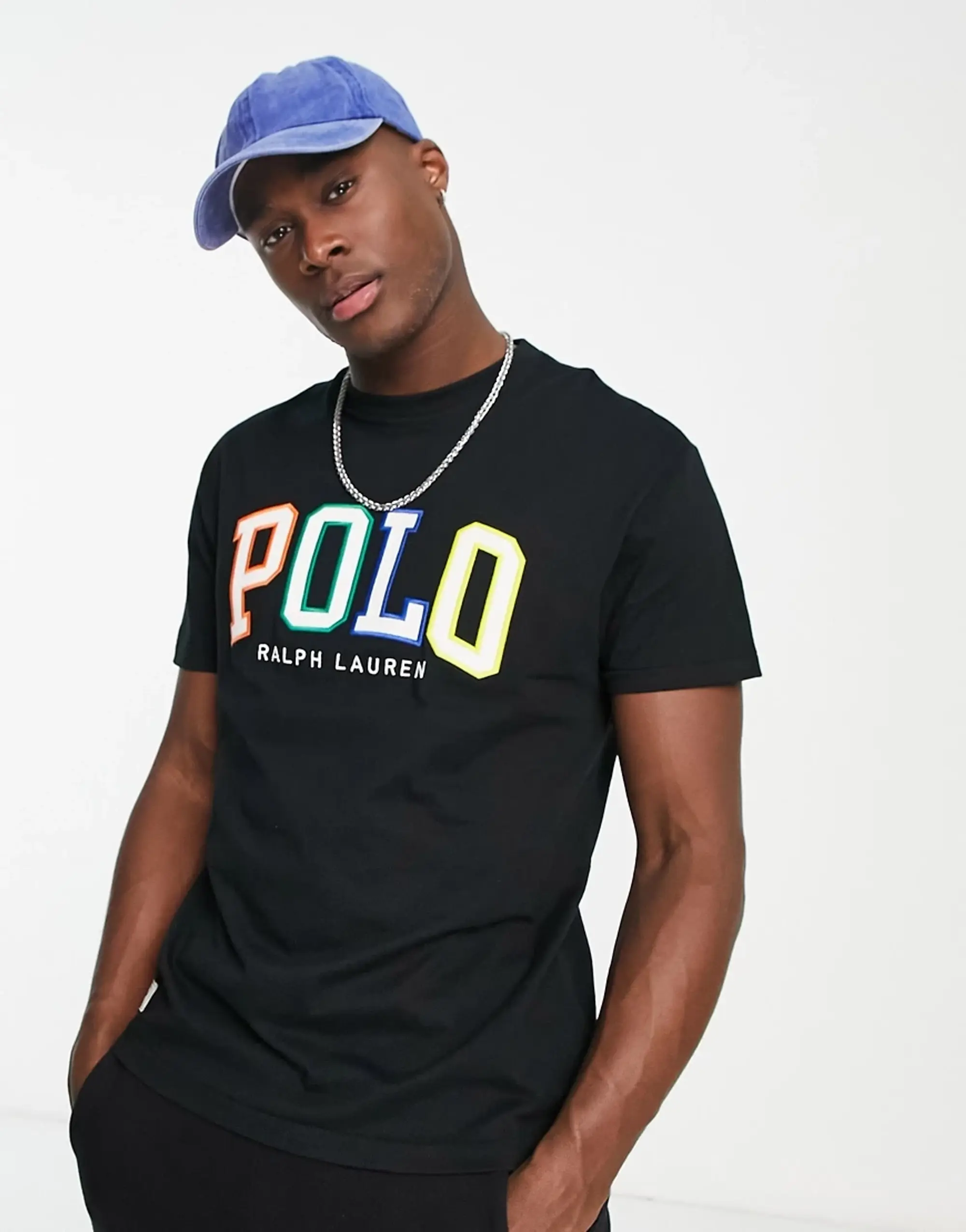 Polo Ralph Lauren Ombre Logo Classic Oversized Fit T-Shirt In Black