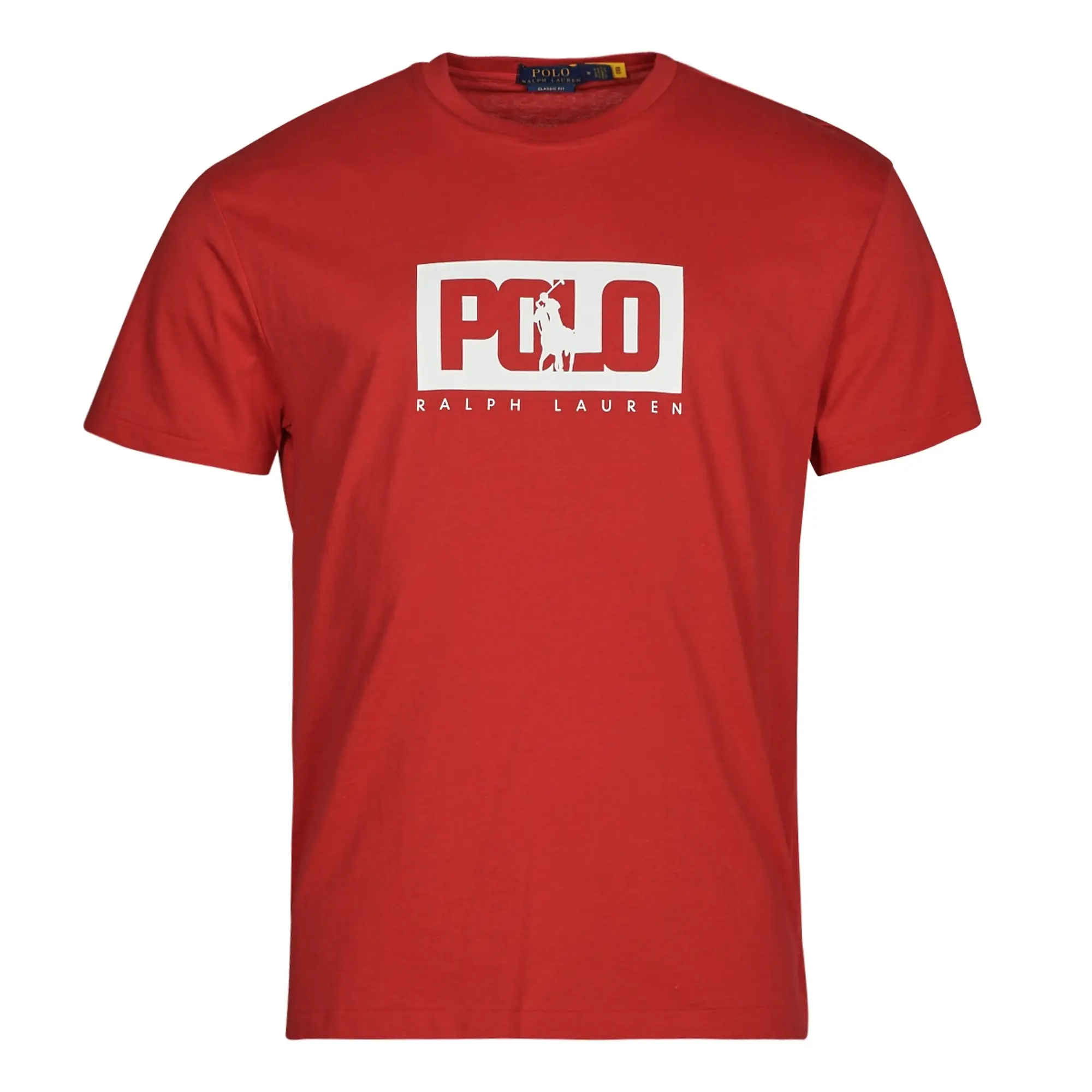 Polo Ralph Lauren  T-SHIRT AJUSTE EN COTON LOGO POLO RALPH LAUREN  men's T shirt in Red