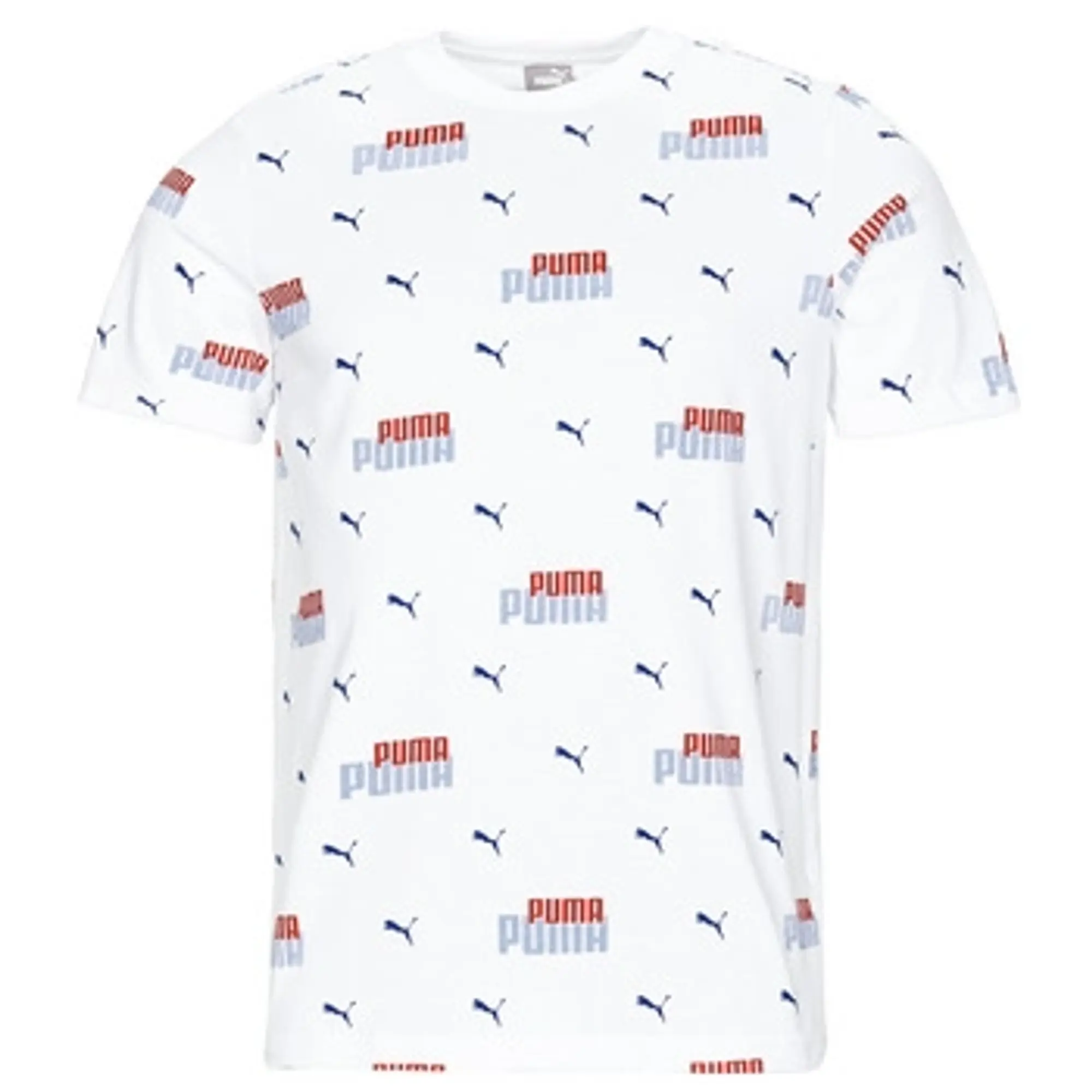 Puma  ESS+ LOGO POWER AOP  men's T shirt in White