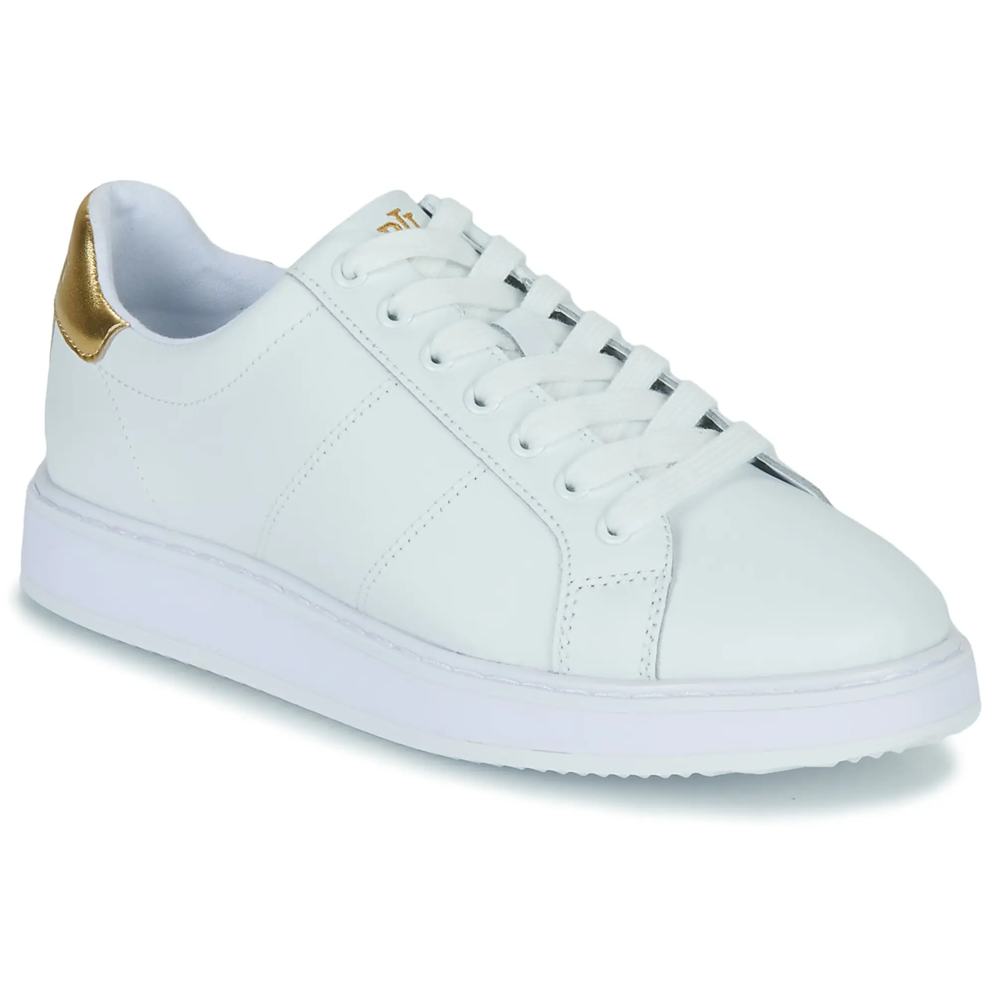 Lauren Ralph Lauren  ANGELINE 4-SNEAKERS-LOW TOP LACE  women's Shoes (Trainers) in White