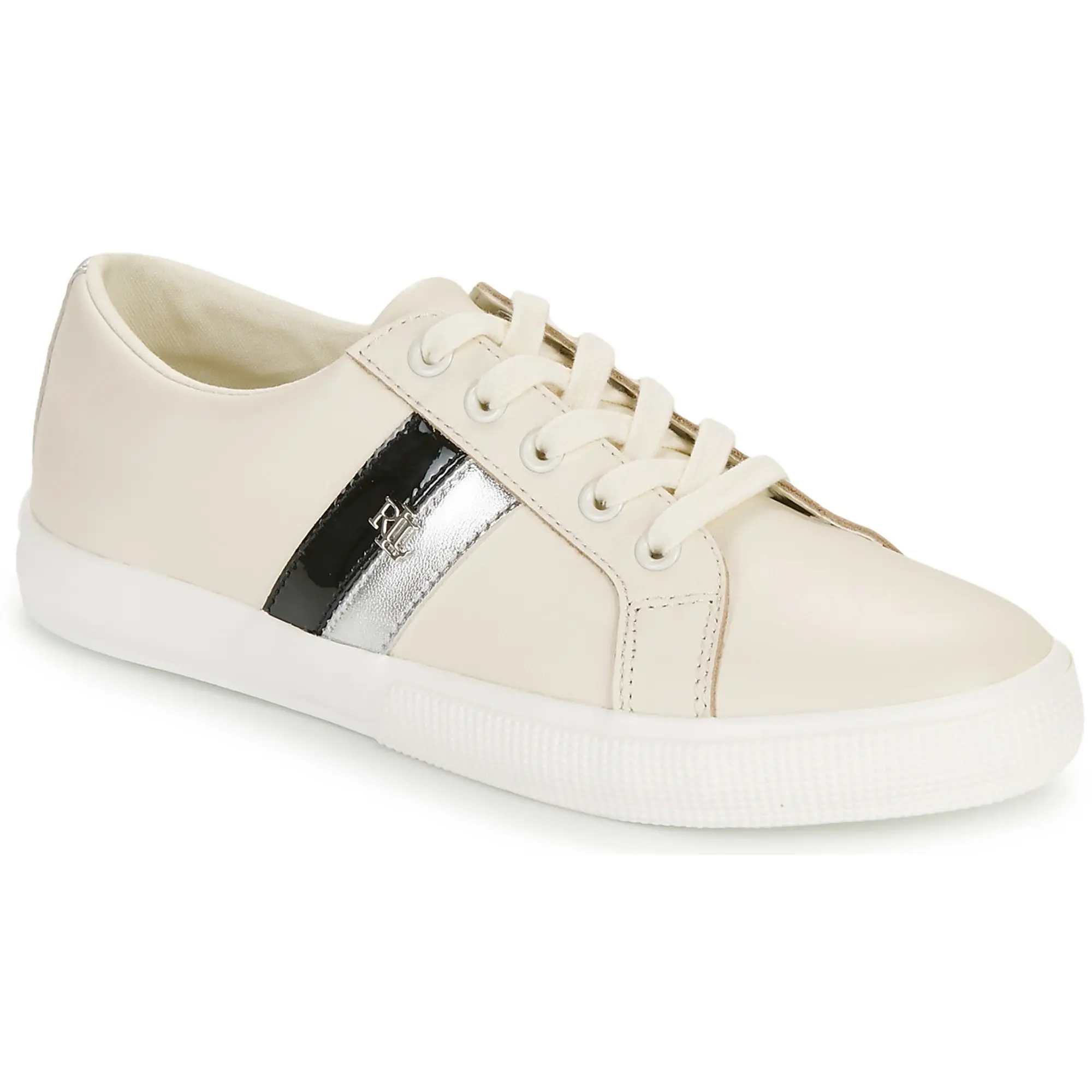 Lauren Ralph Lauren  JANSON II-SNEAKERS-LOW TOP LACE  women's Shoes (Trainers) in White