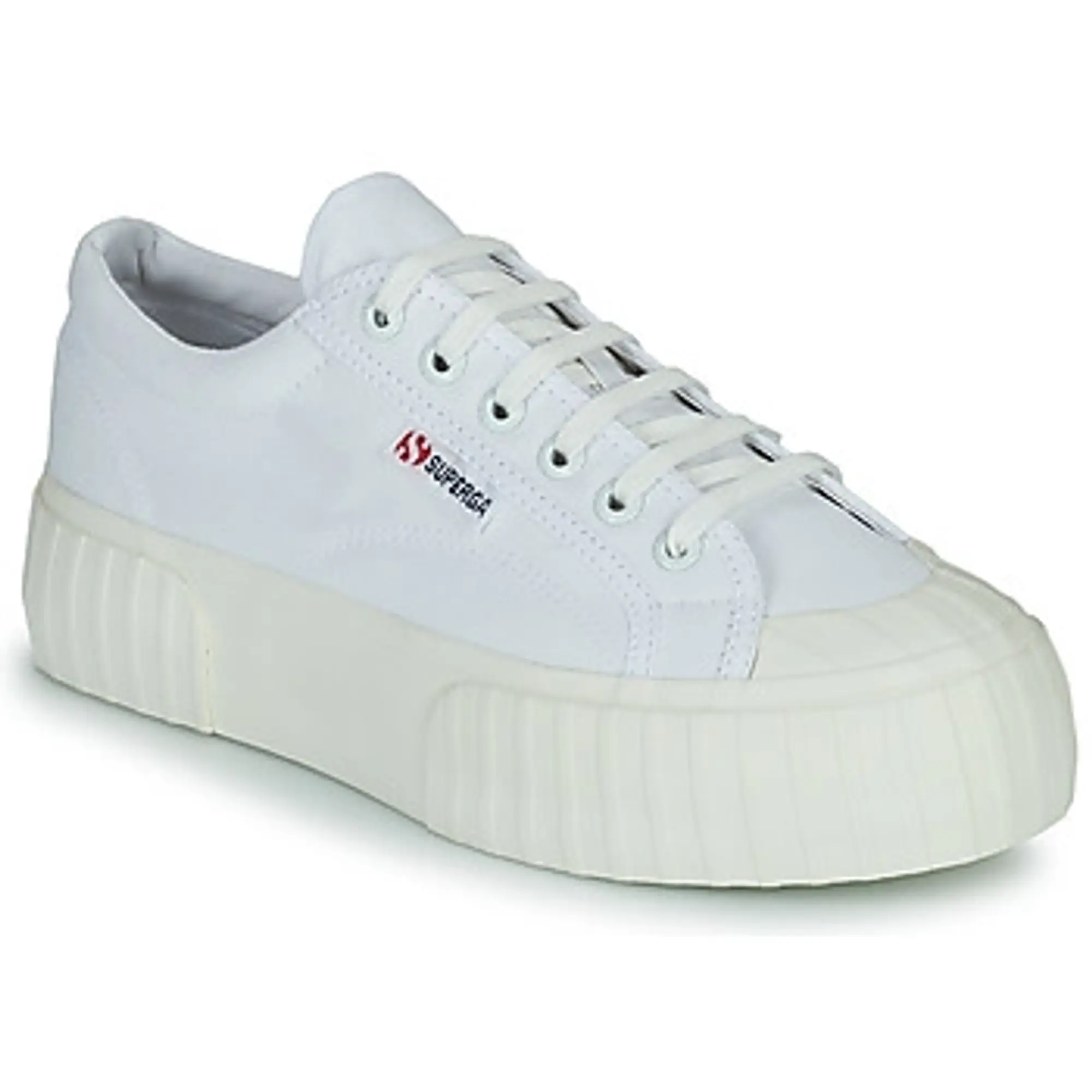 Superga  2631 STRIPE PLATEFORM  women's Shoes (Trainers) in White