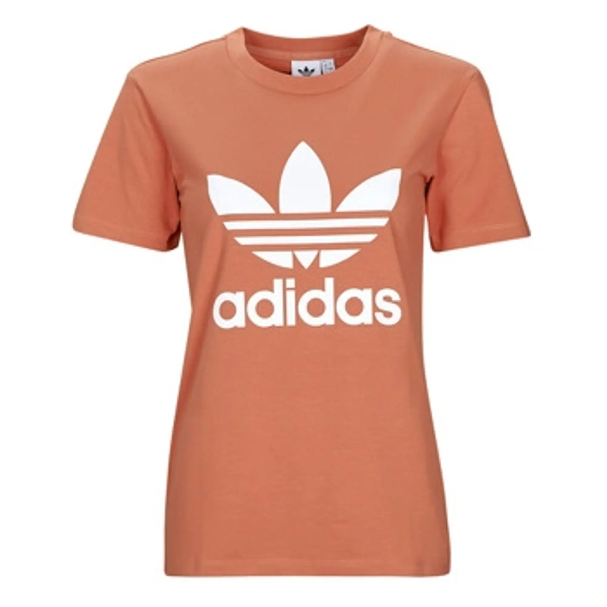 adidas  TREFOIL TEE  women's T shirt in Pink