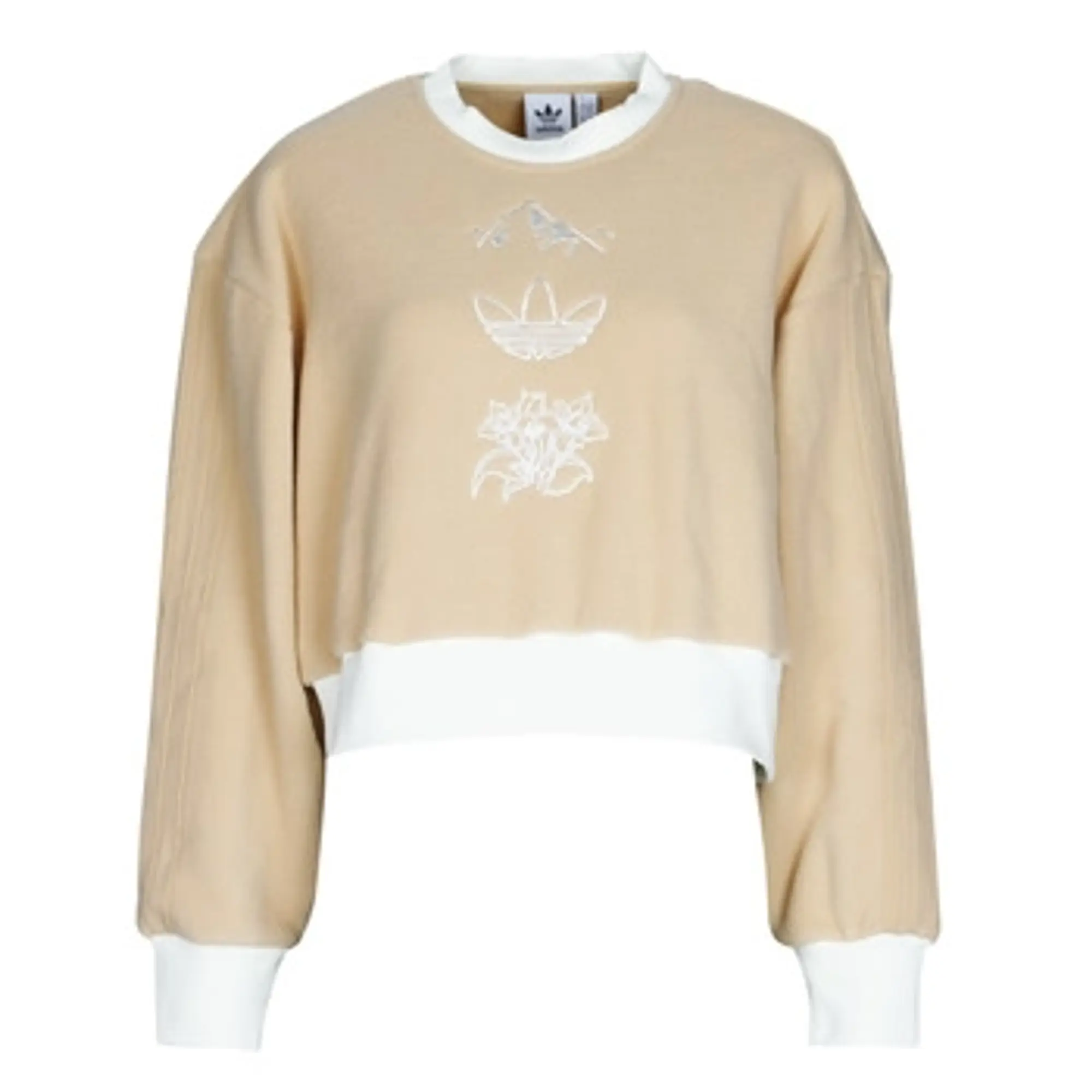 adidas  GRAPHIC SWEATER  women's Sweatshirt in Beige