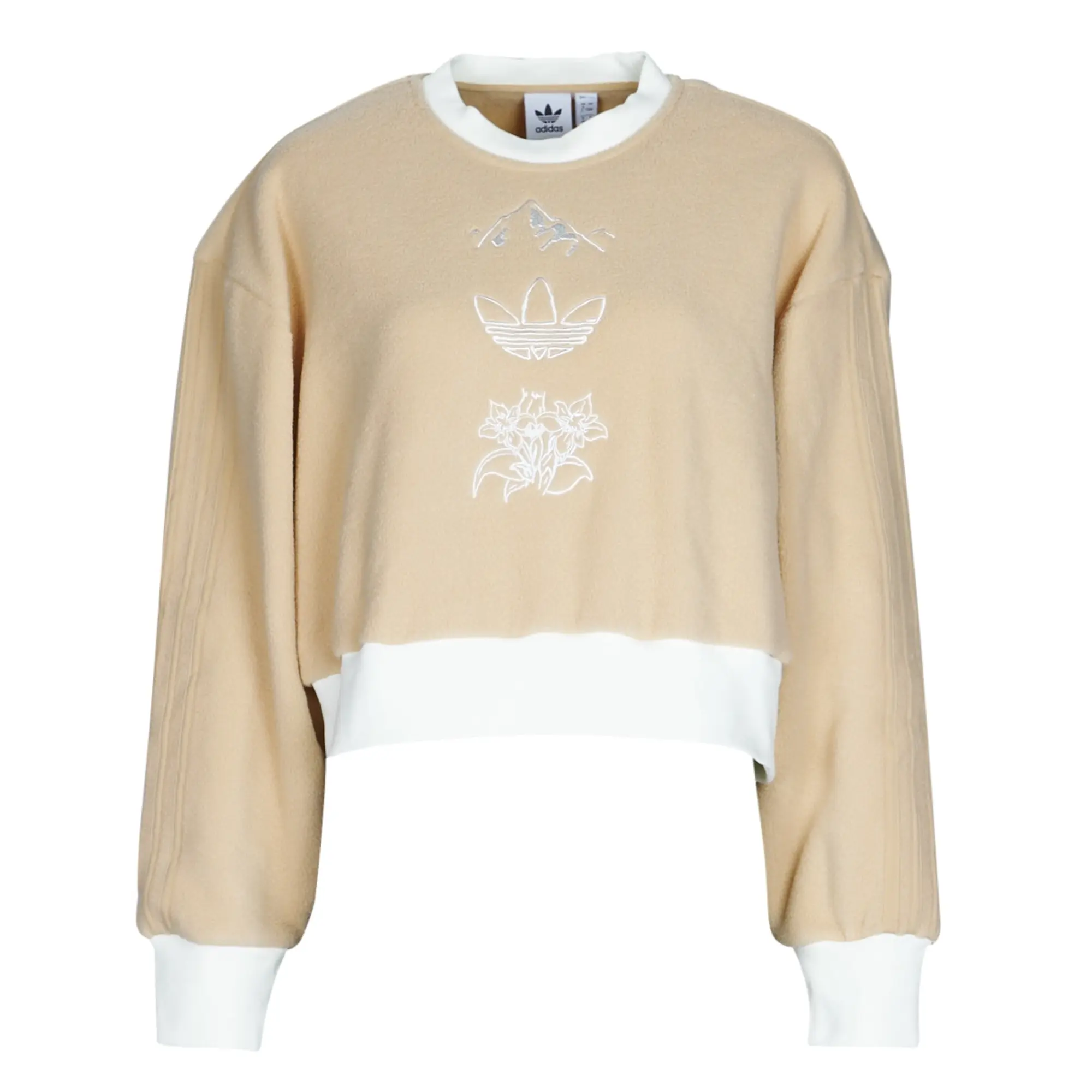 adidas  GRAPHIC SWEATER  women's Sweatshirt in Beige