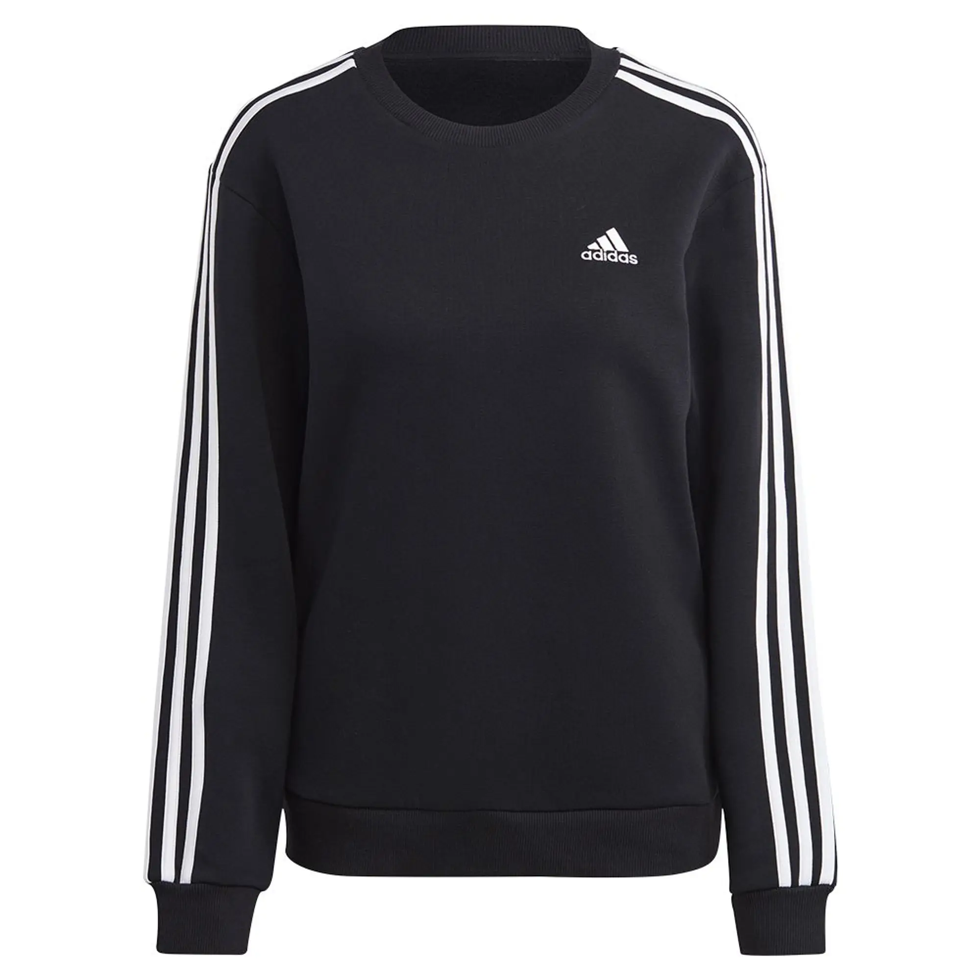 adidas  Essentials 3-Stripes Fleece Sweatshirt  women's Sweatshirt in Black