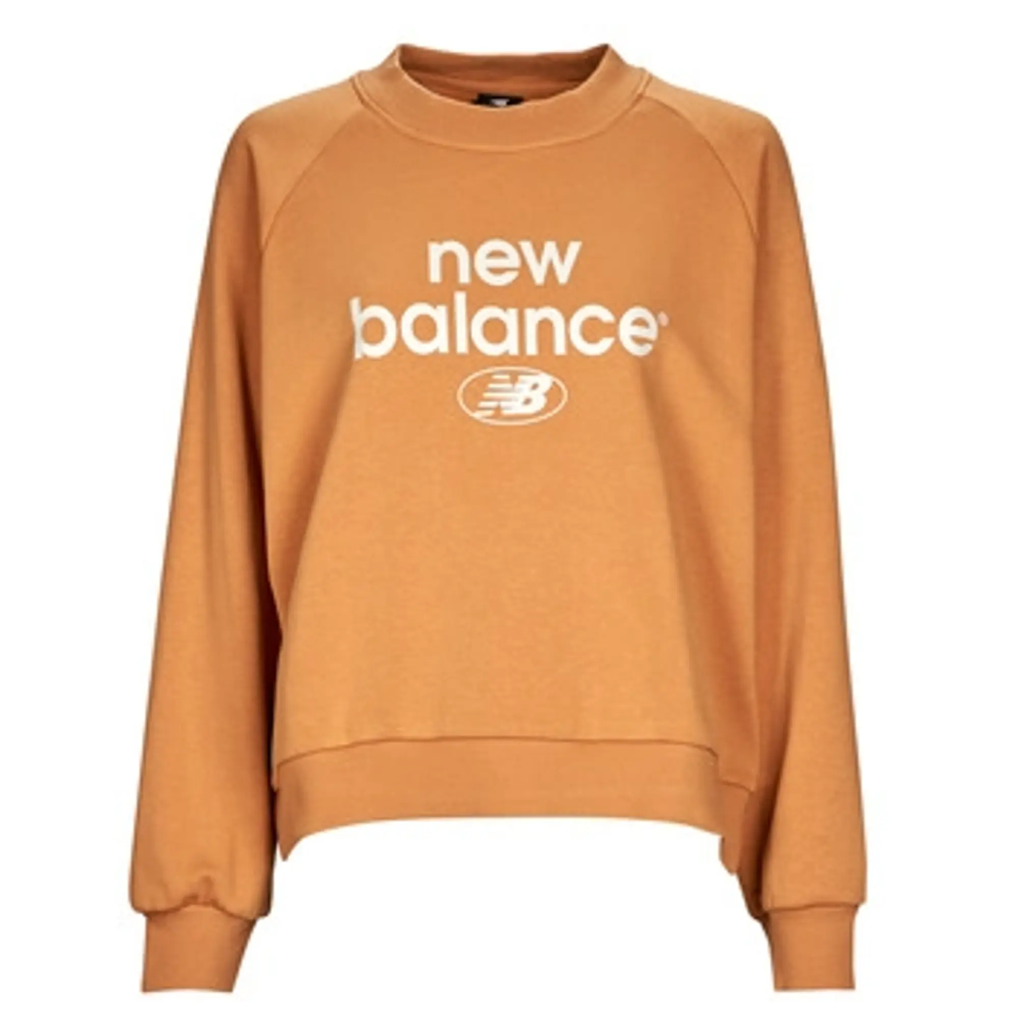 New Balance  Essentials Graphic Crew French Terry Fleece Sweatshirt  women's Sweatshirt in Orange