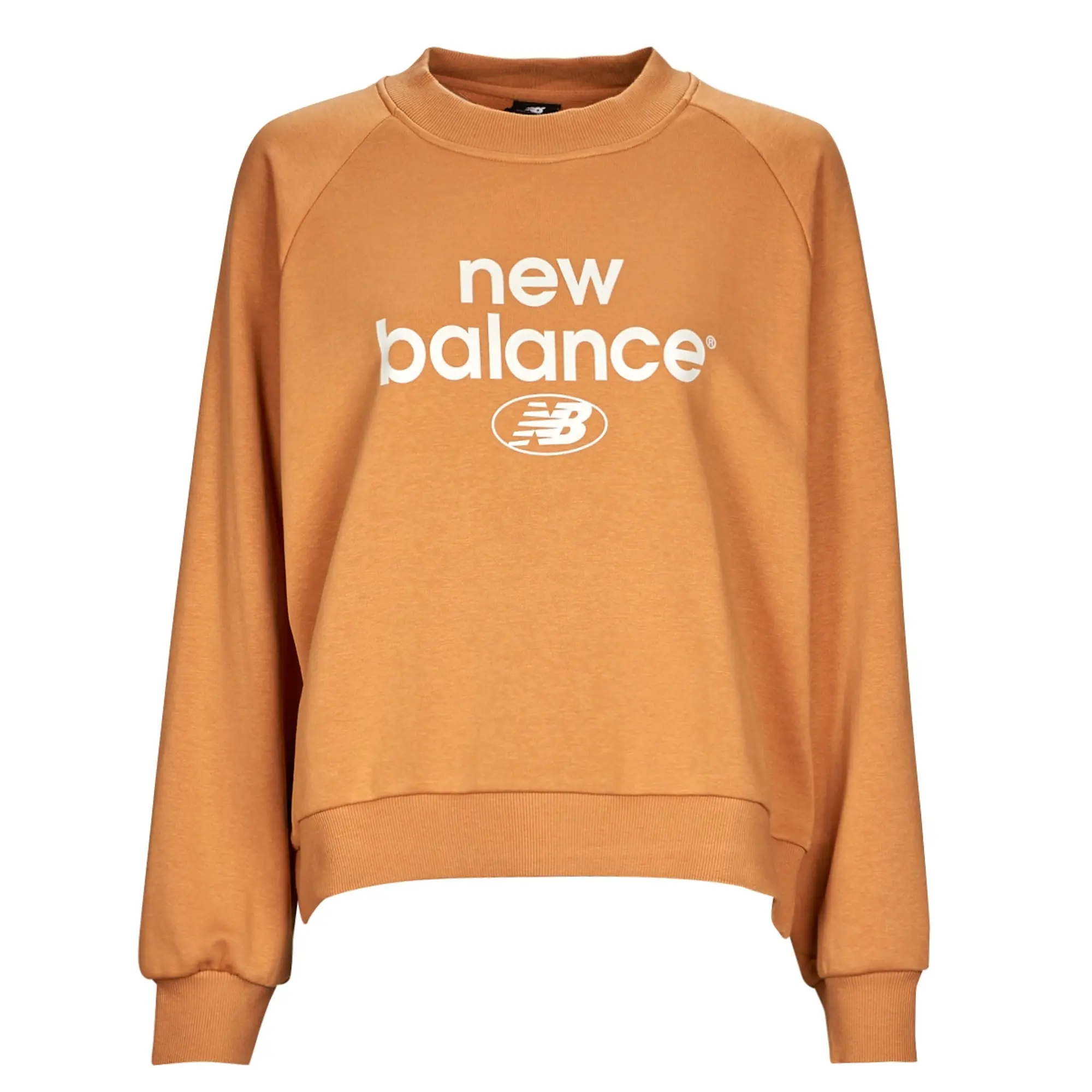 New Balance  Essentials Graphic Crew French Terry Fleece Sweatshirt  women's Sweatshirt in Orange