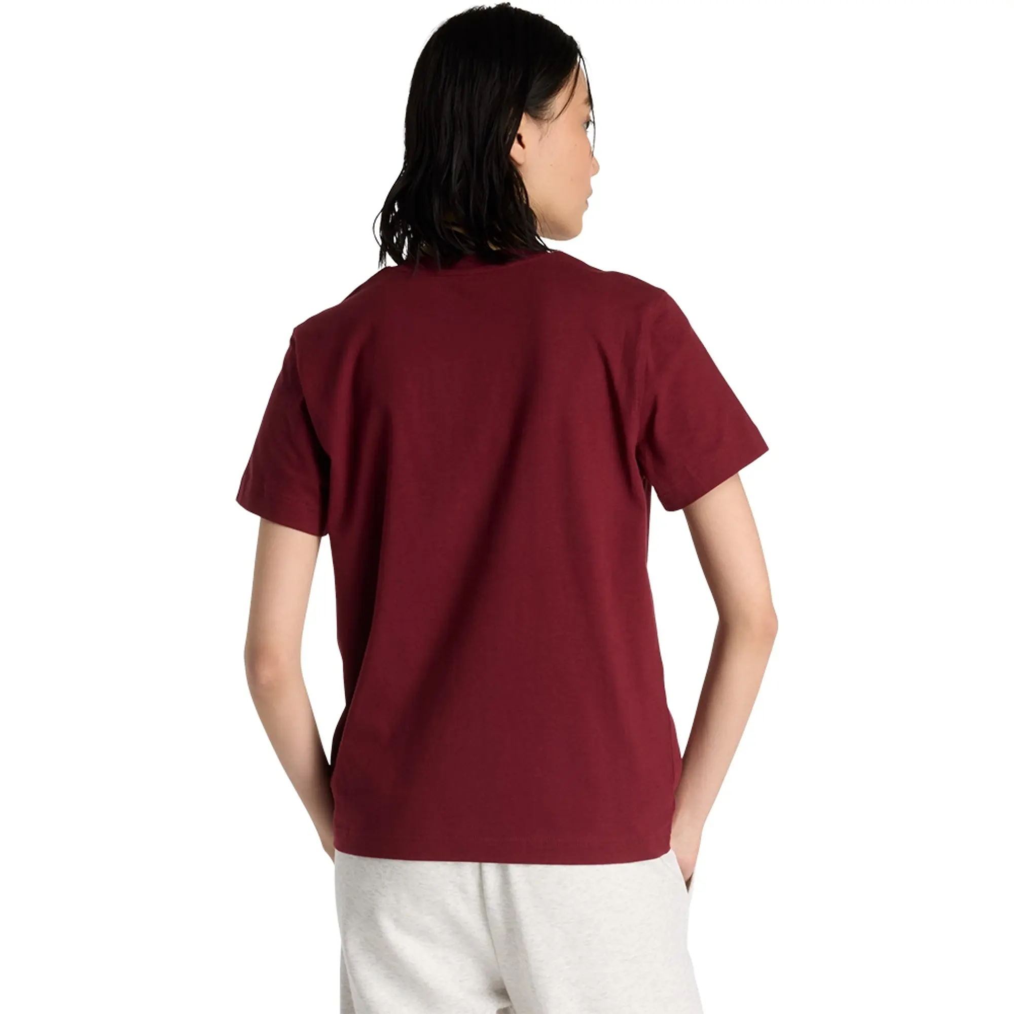 New Balance  LOGO JERSEY TEE  women's T shirt in Pink